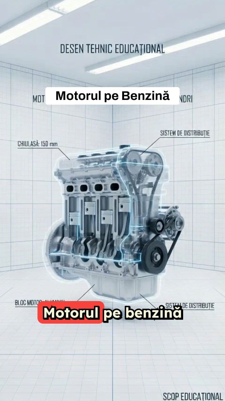 Cum funcționează un motor pe benzină