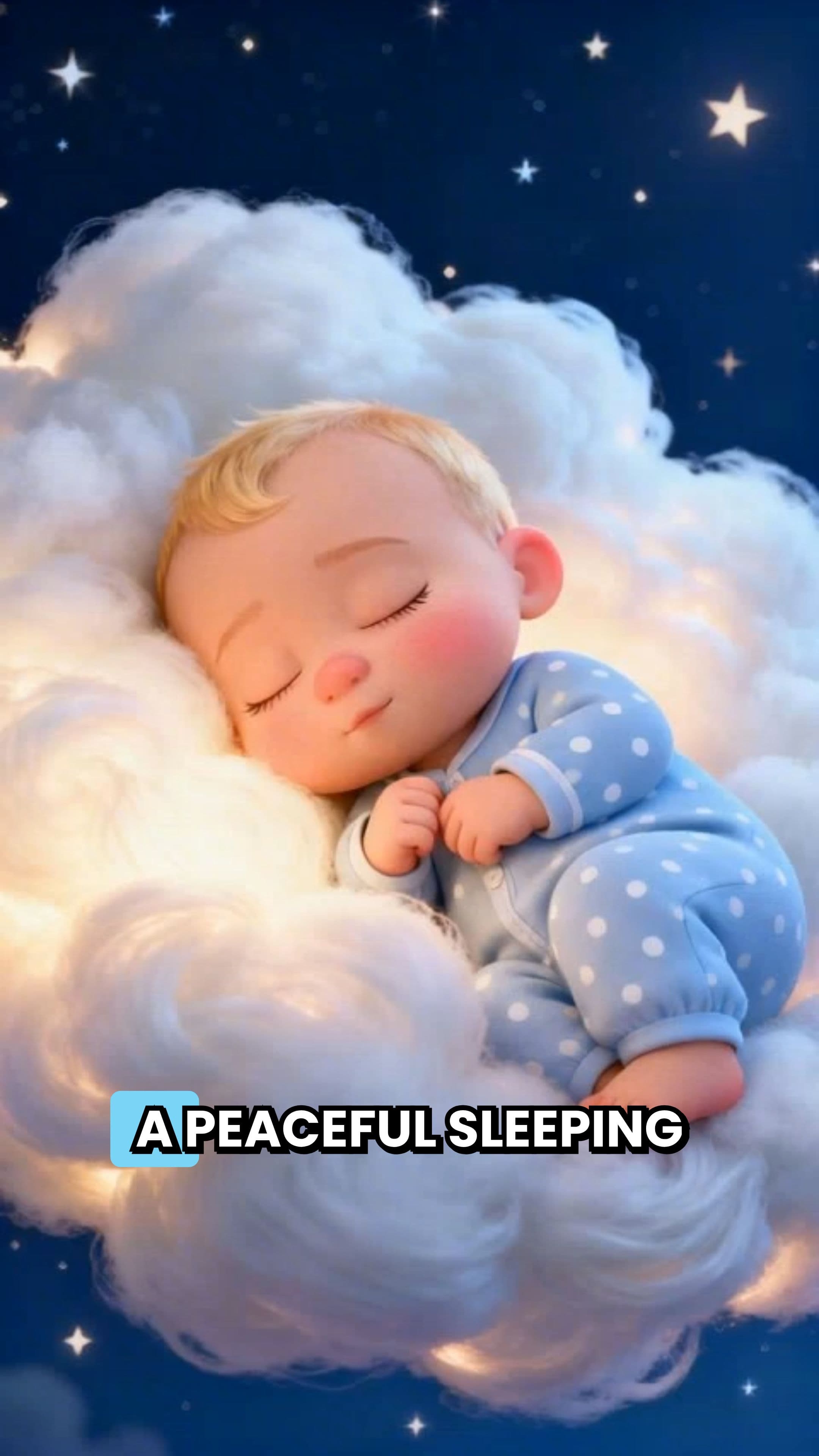 Moonlit Baby Sleeping on a Cloud