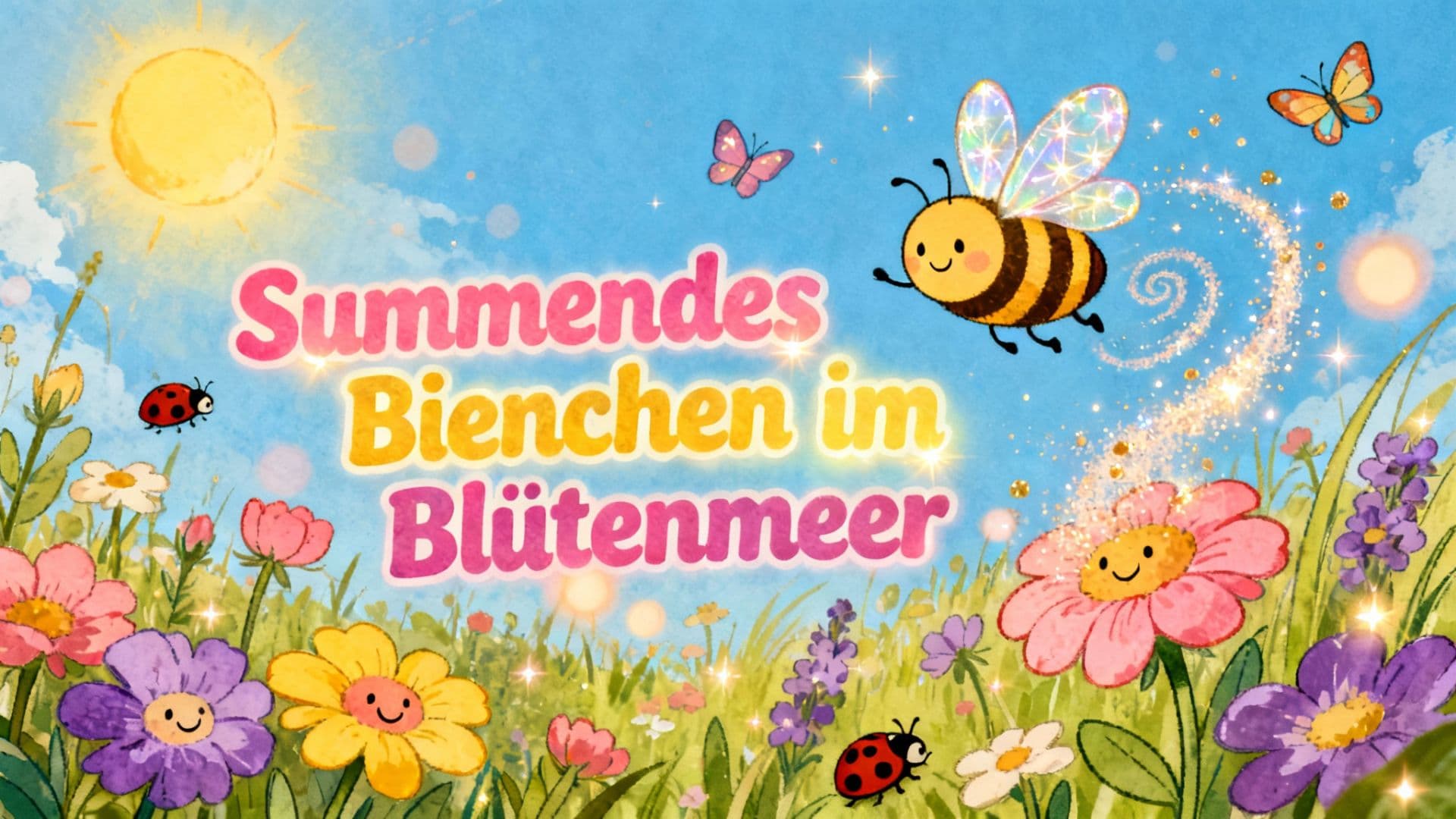 Summendes Bienchen im Blütenmeer