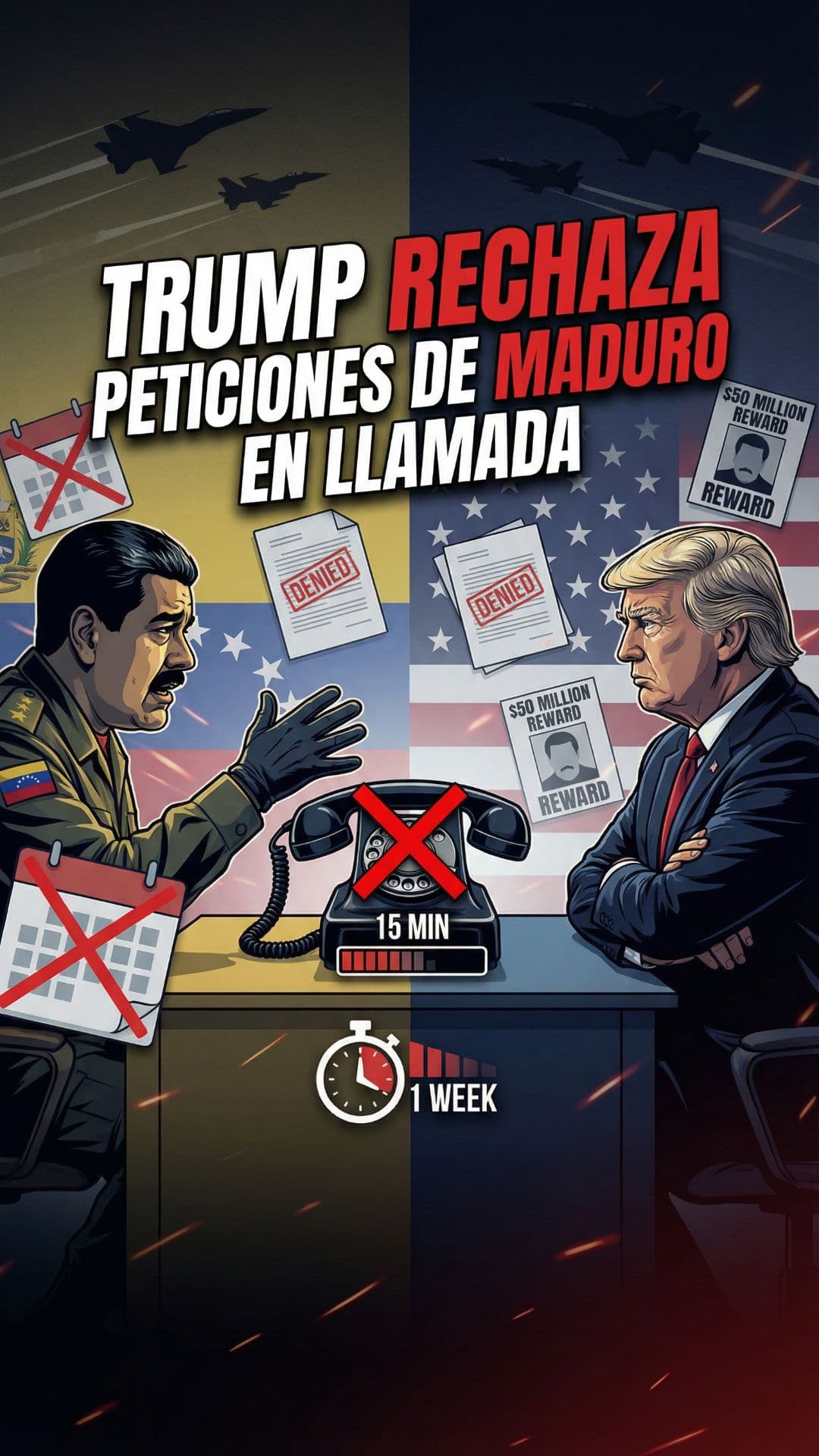 Trump rechaza peticiones de Maduro en llamada