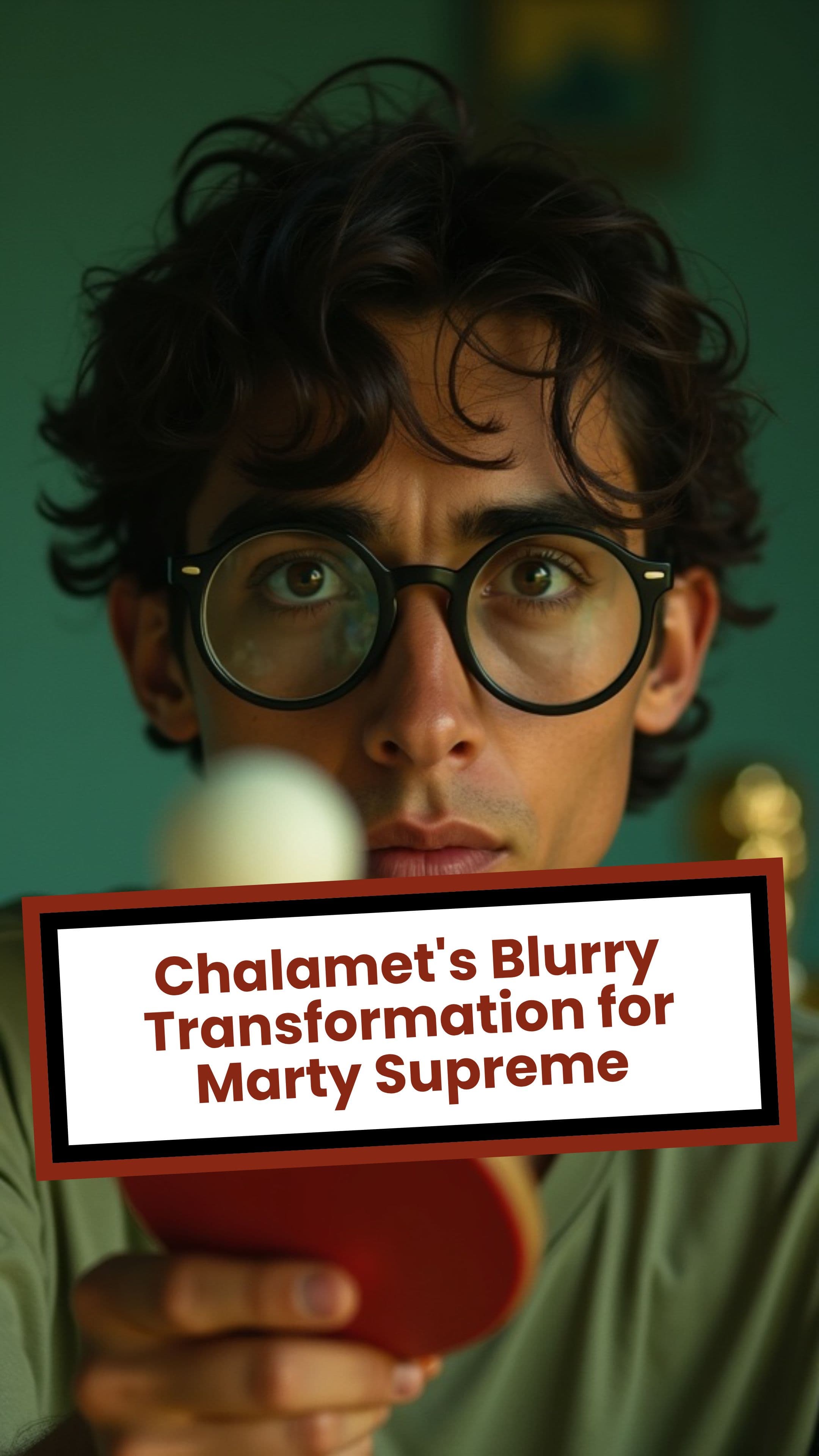Chalamet's Blurry Transformation for Marty Supreme