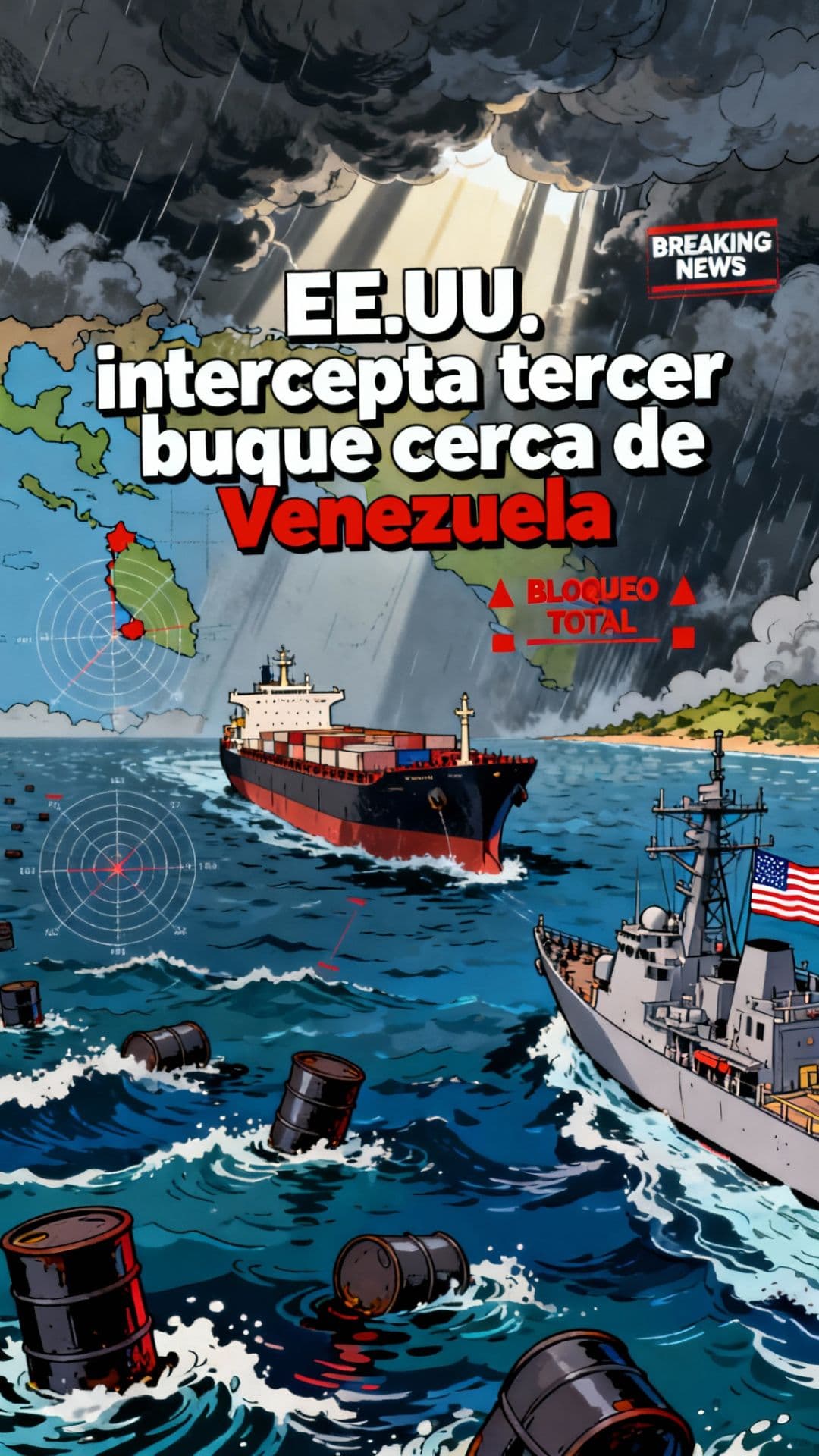 EE.UU. intercepta tercer buque cerca de Venezuela