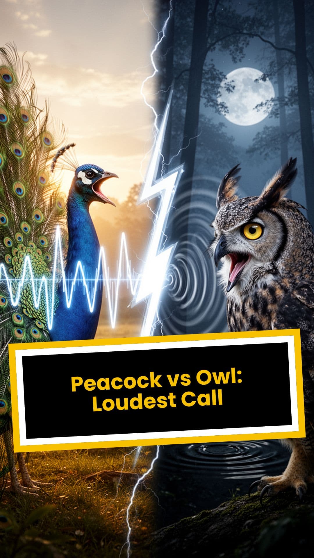 Peacock vs Owl: Loudest Call