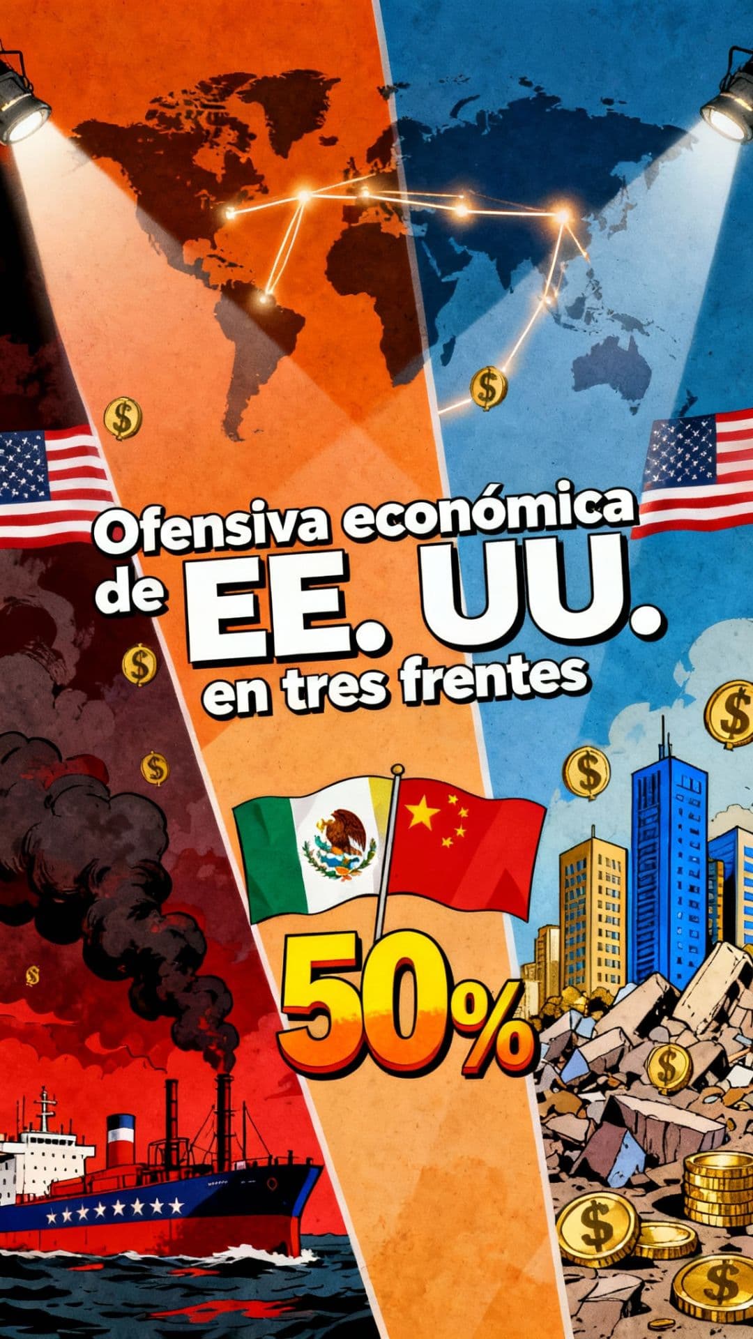 Ofensiva económica de EE. UU. en tres frentes