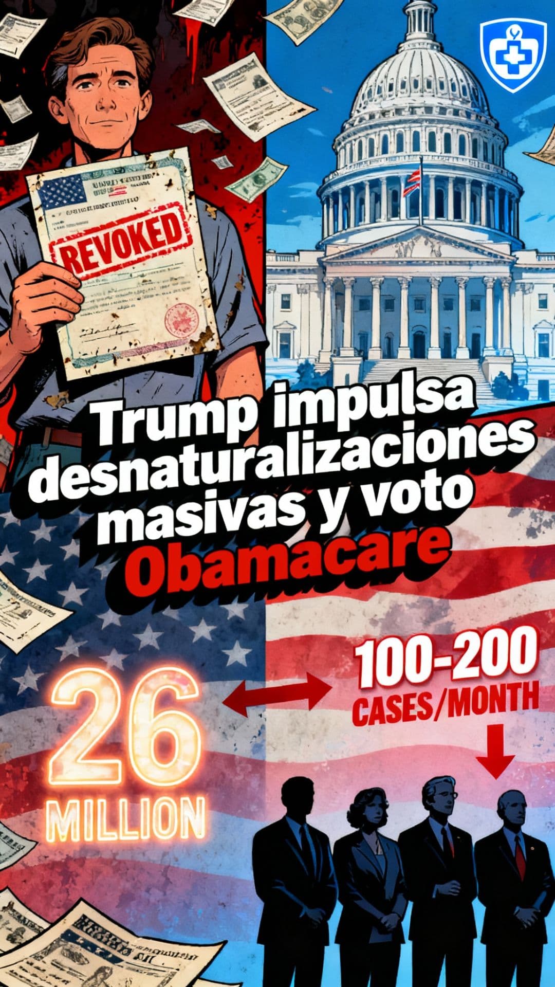 Trump impulsa desnaturalizaciones masivas y voto Obamacare