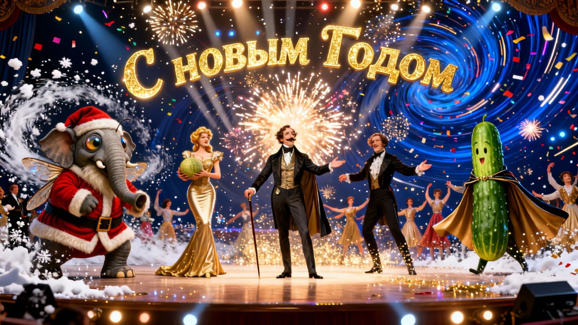 Новогоднее слово котам и собакам