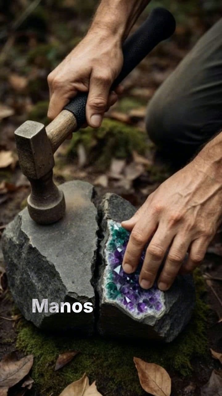 Descubriendo fluorita en roca ASMR