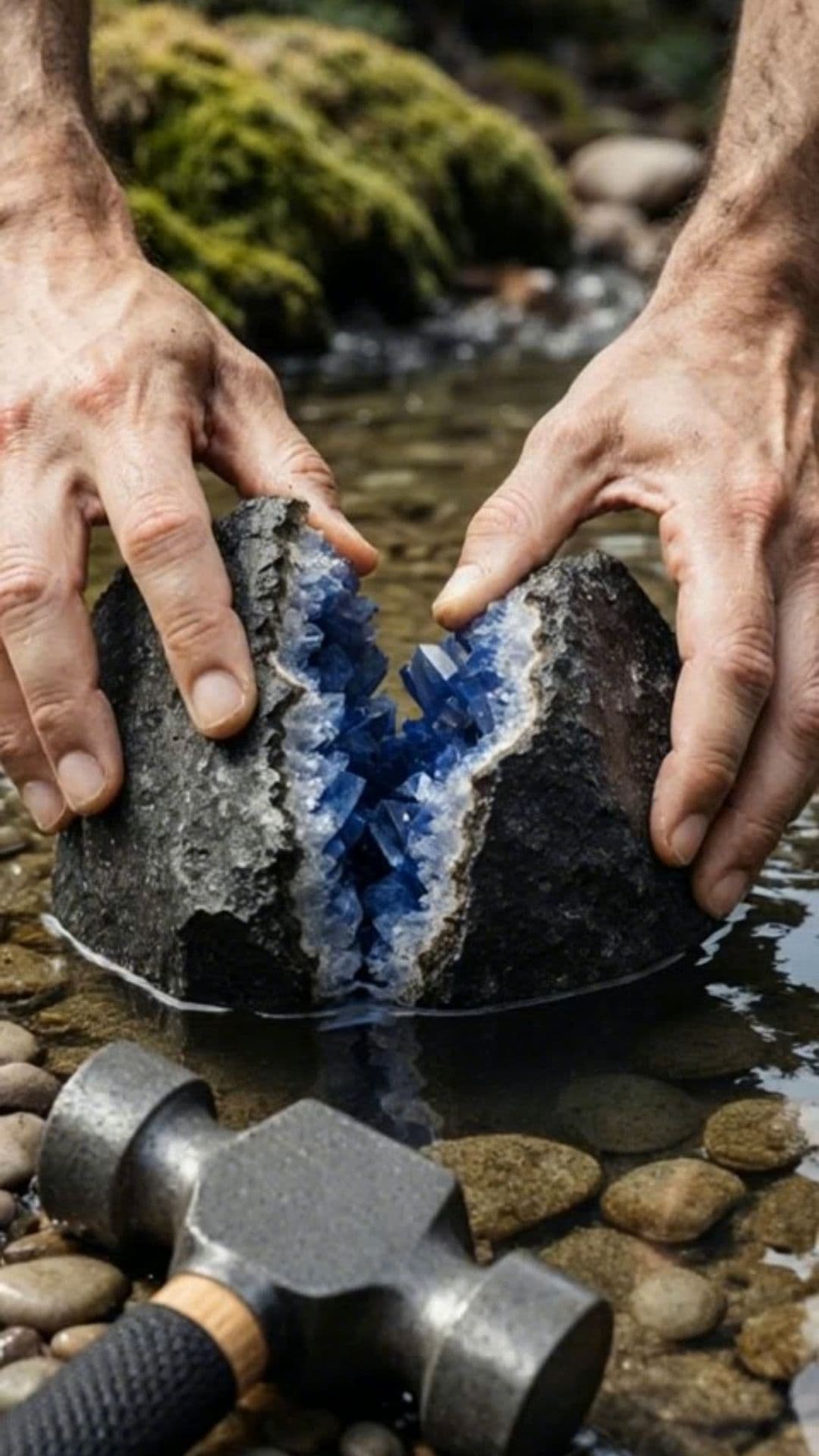 Descubriendo kianita en roca