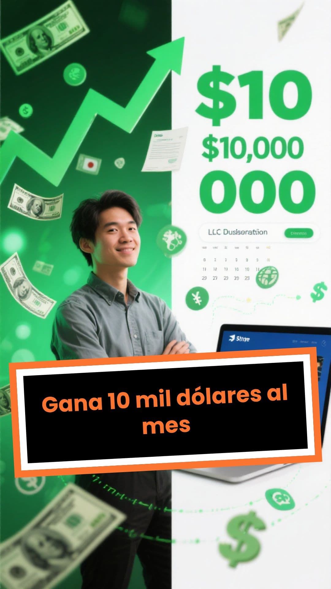 Gana 10 mil dólares al mes