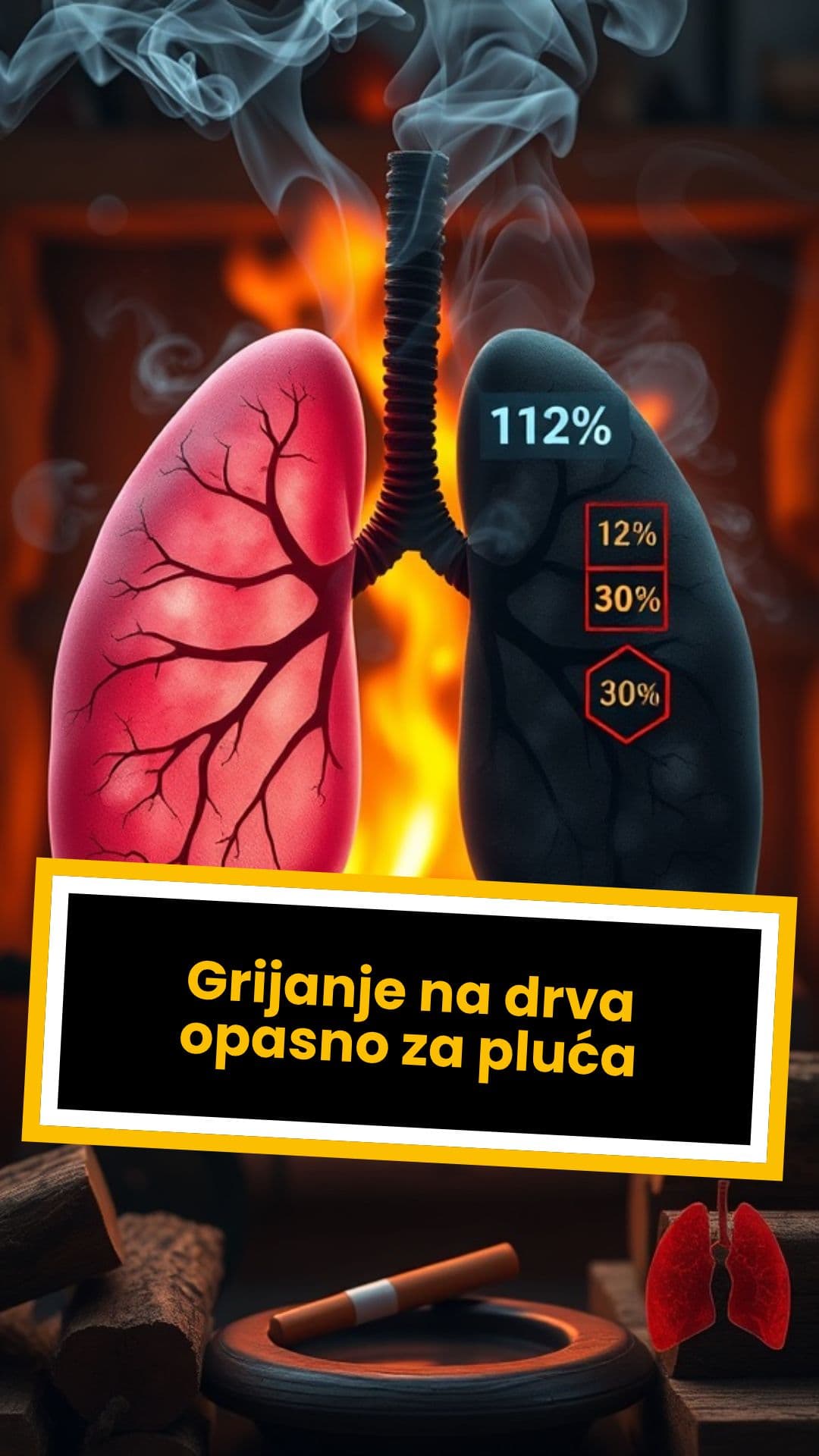 Grijanje na drva opasno za pluća