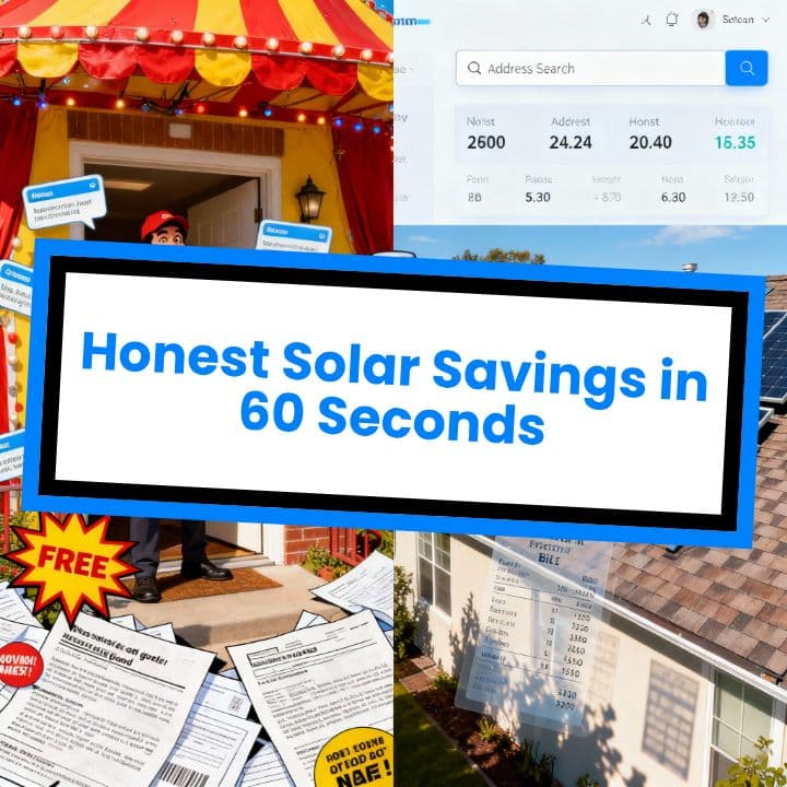 Honest Solar Savings in 60 Seconds