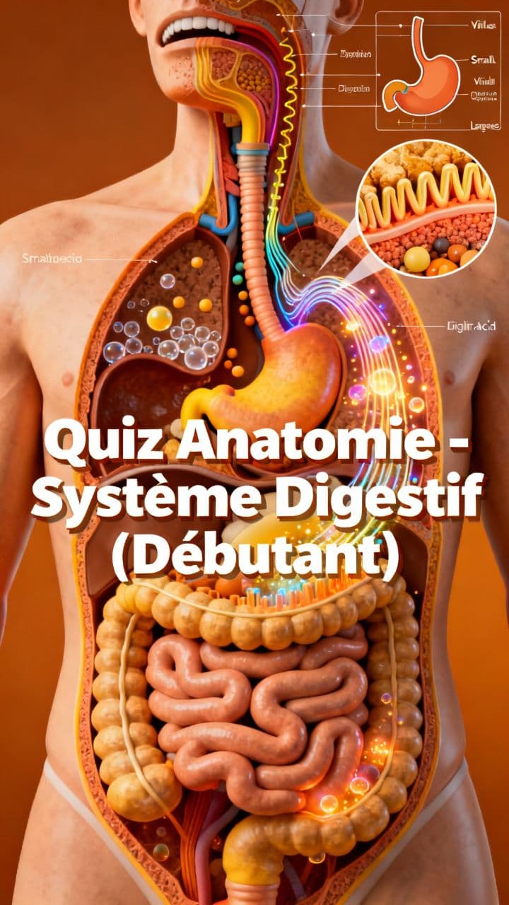 Quiz Anatomie - Système Digestif (Débutant)