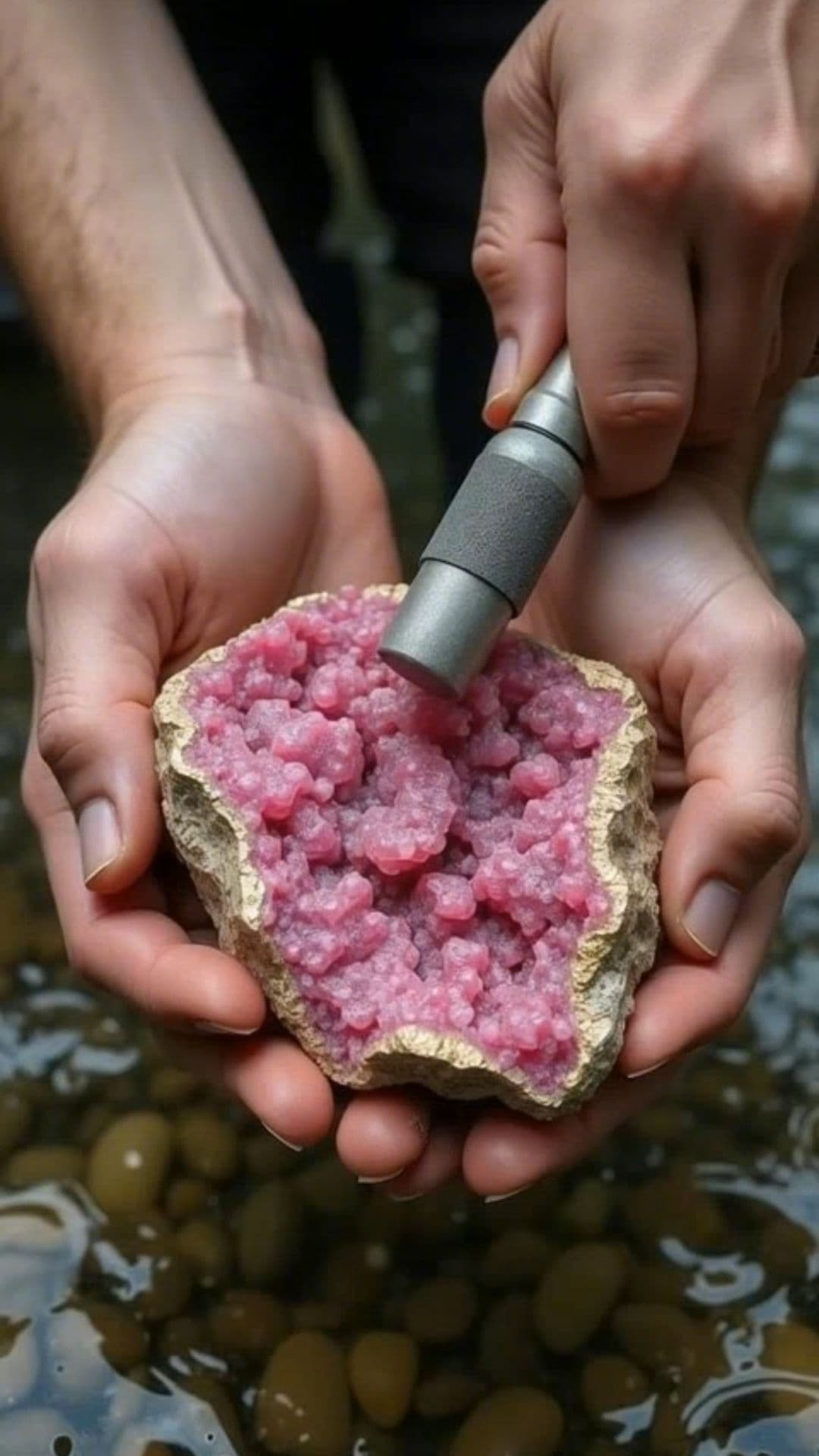 Apertura de roca con martillo ASMR