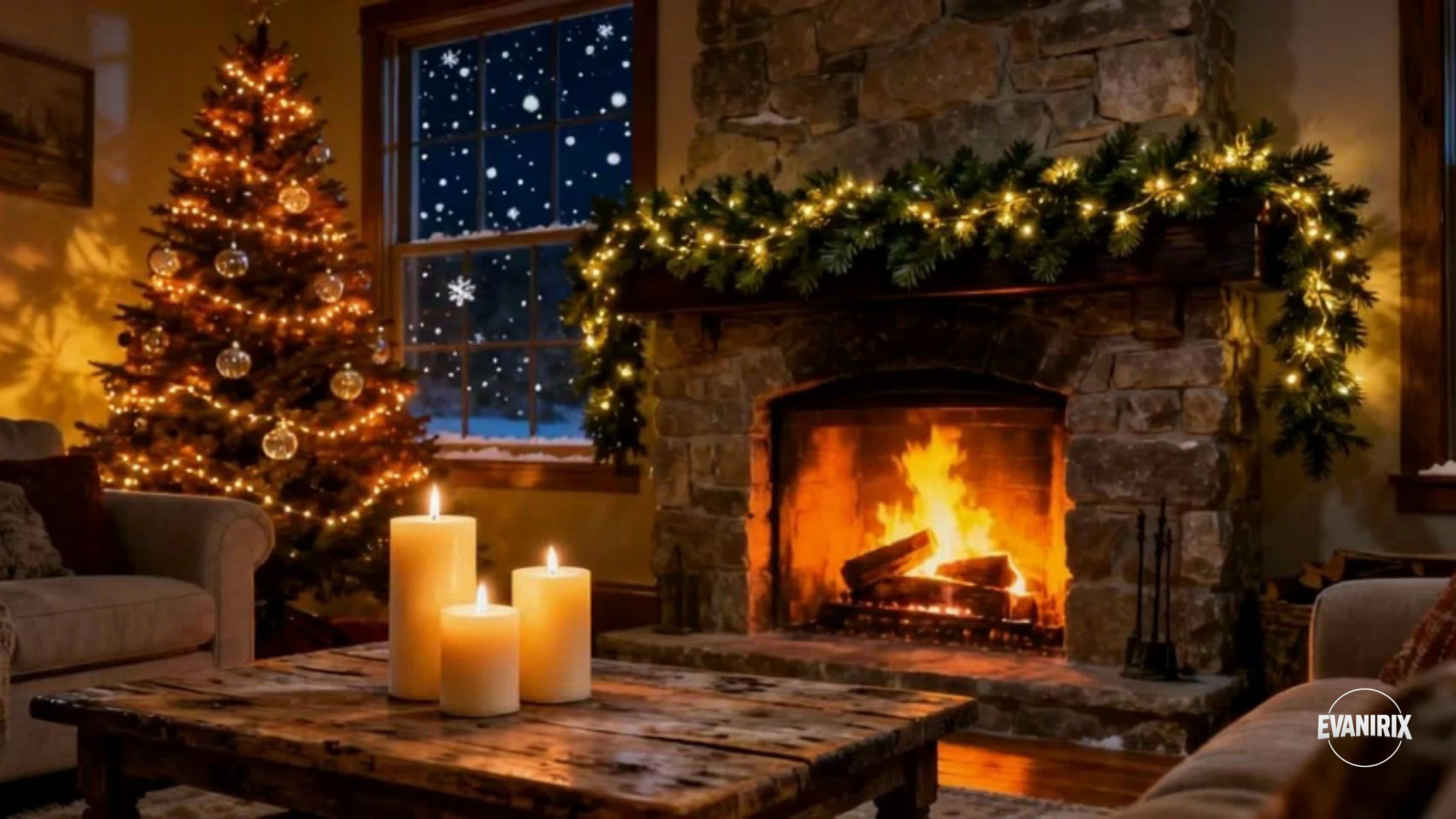 Cozy Christmas Fireplace Loop