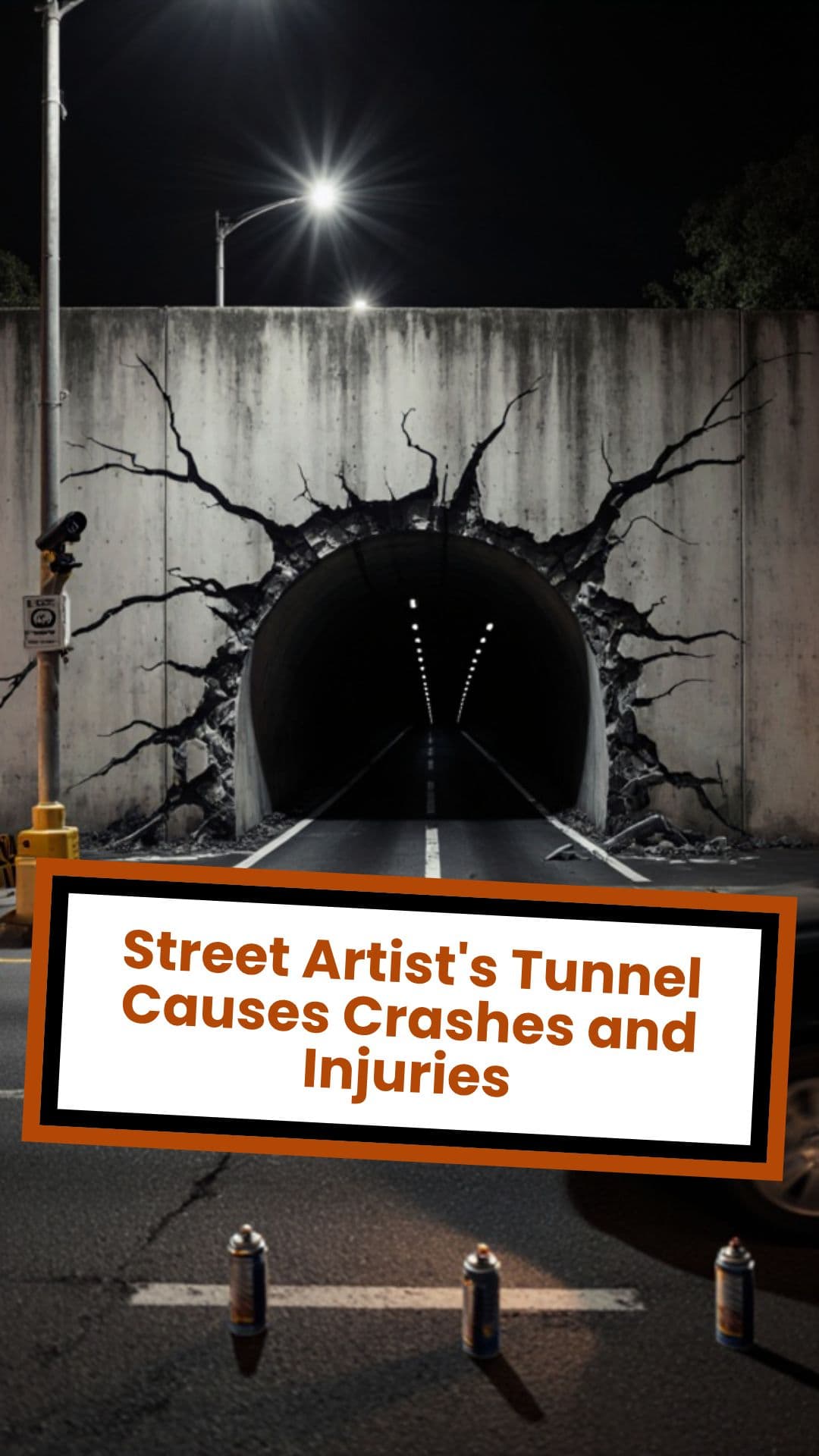 Street Artist's Tunnel Causes Crashes and Injuries