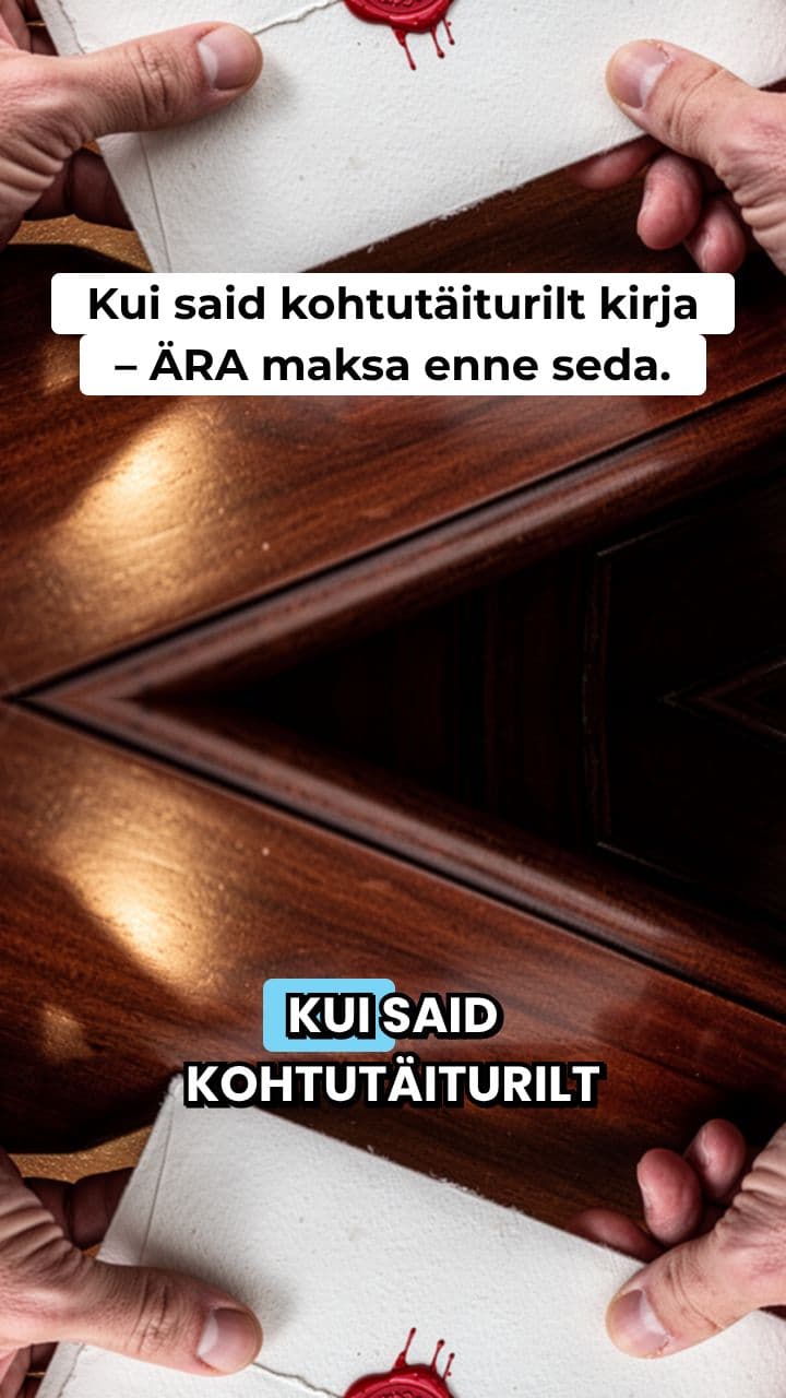 Kohtutäituri teade - seadusabi