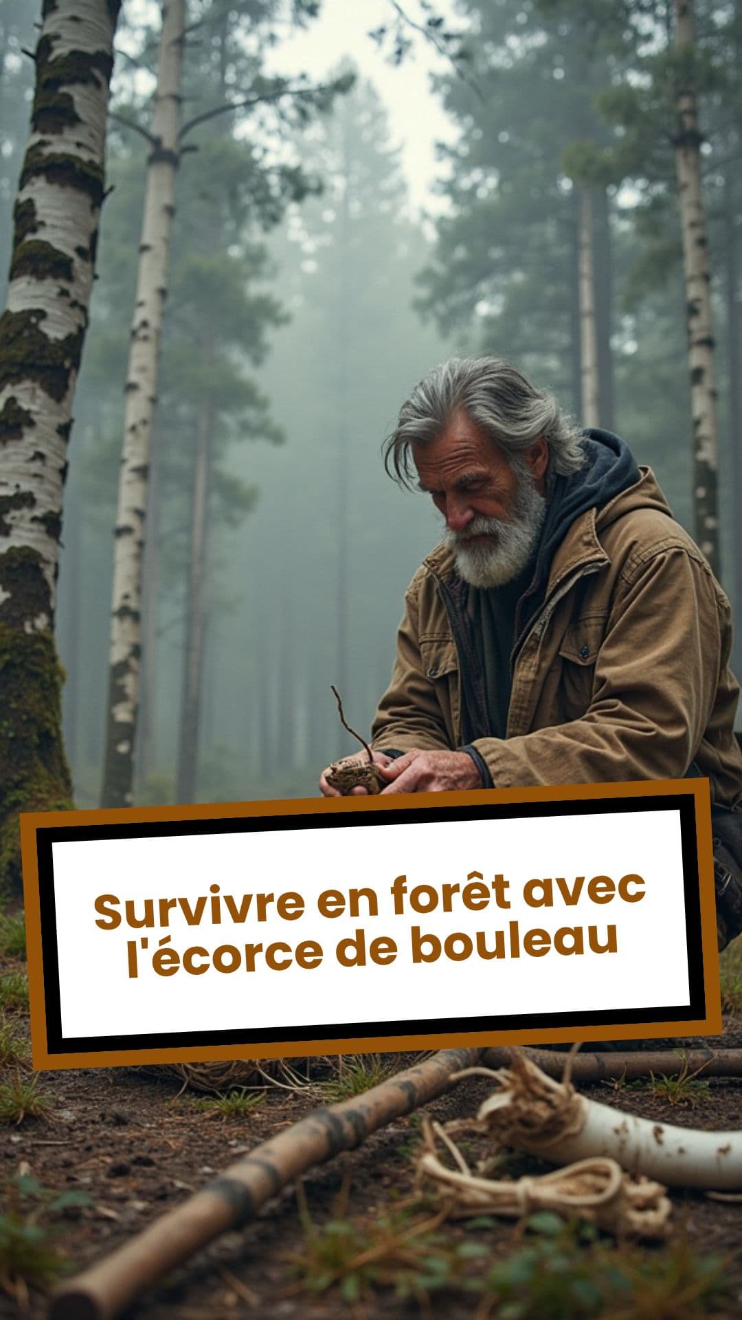 Survivre en forêt avec l'écorce de bouleau