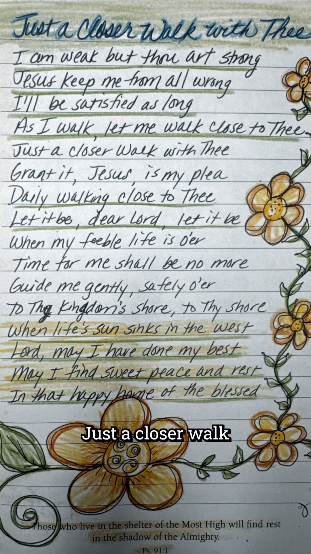 A Closer Walk with Thee