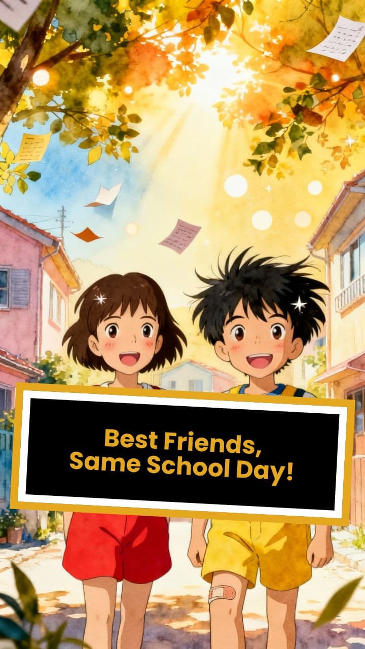 Best Friends, Same School Day!