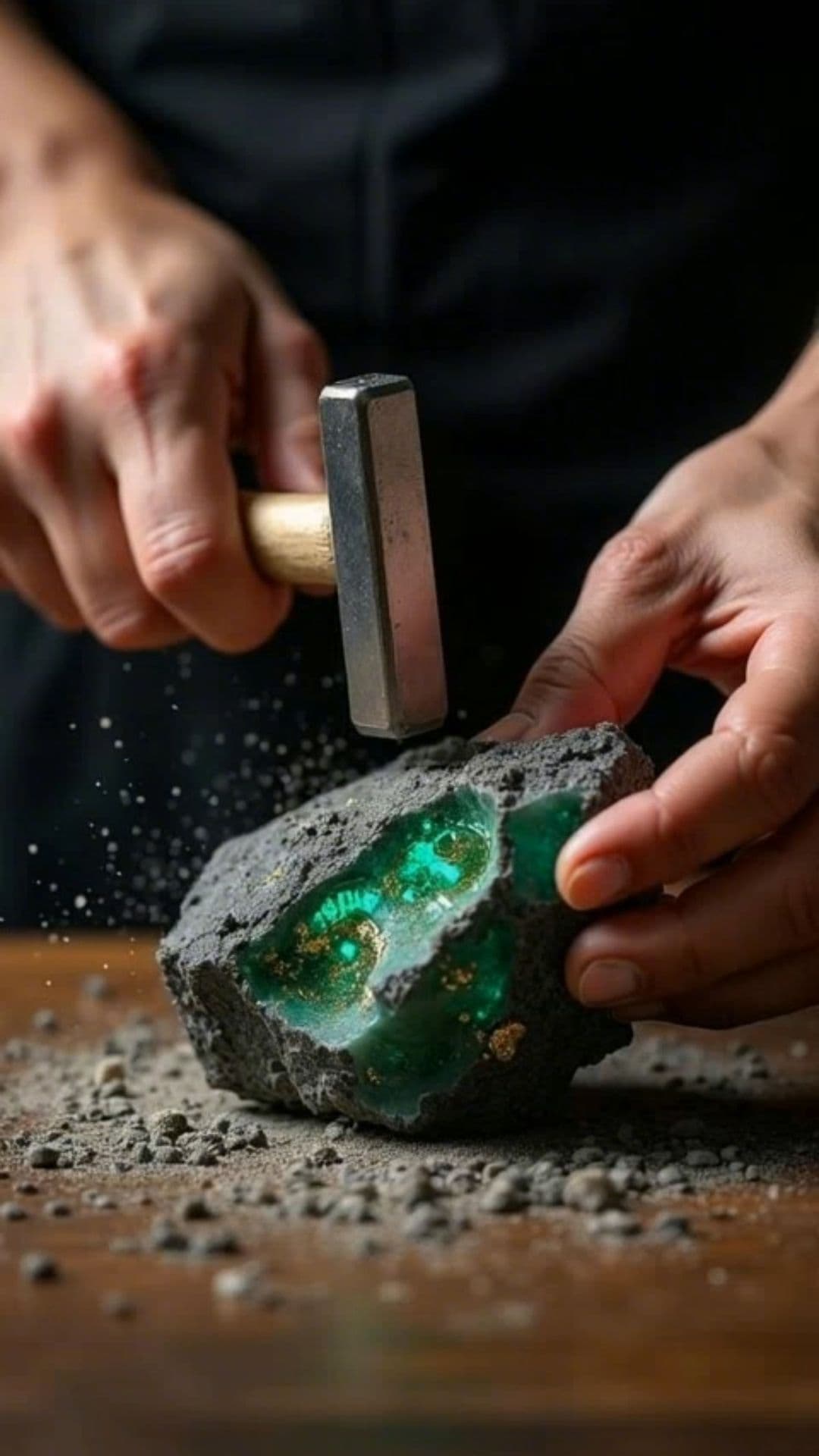 Extracción de jadeita y oro ASMR