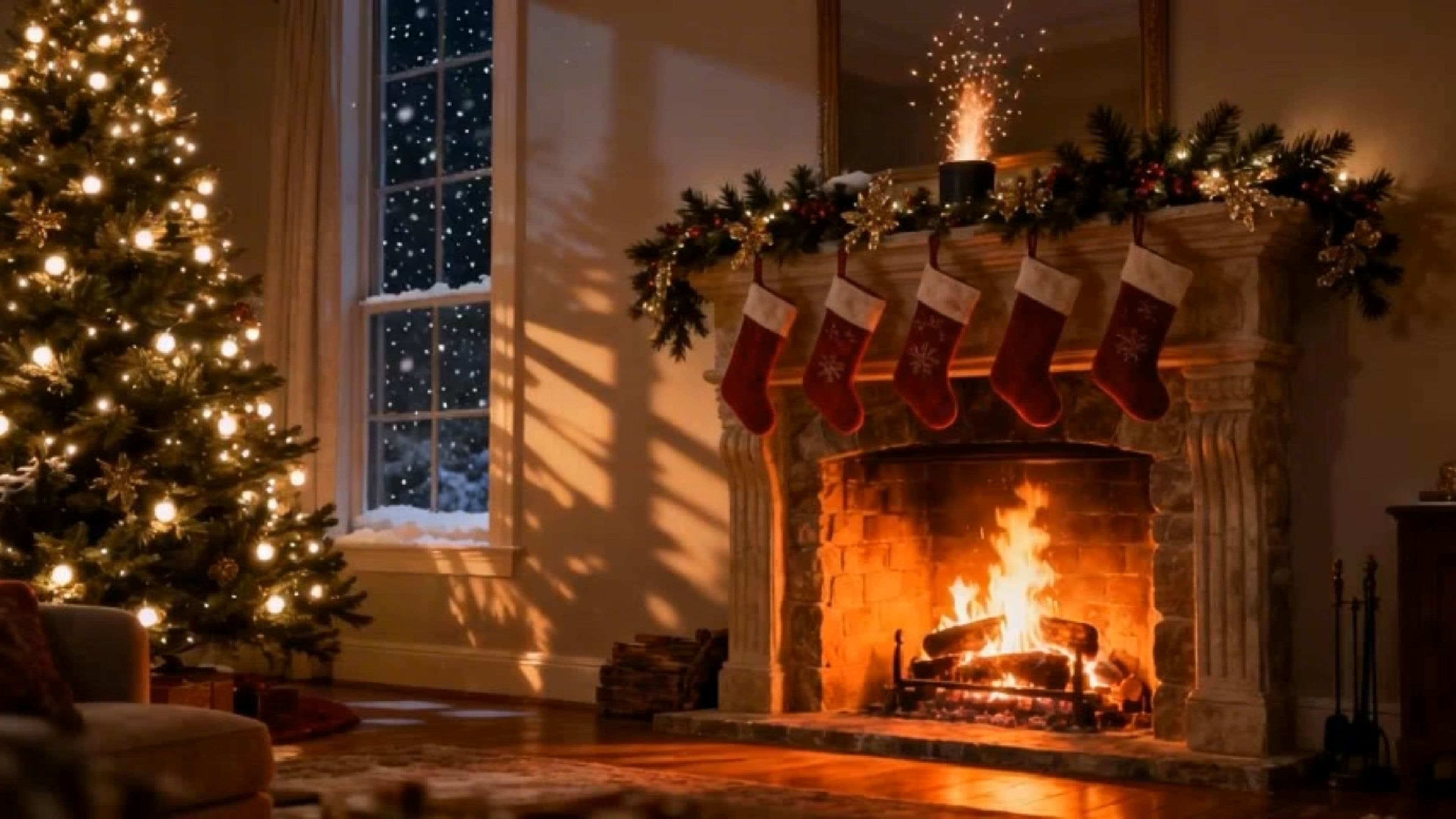 Cozy Christmas Fireplace Relaxation