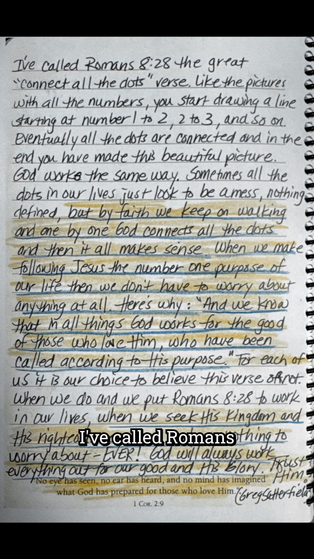 Connecting the Dots with Romans 8:28