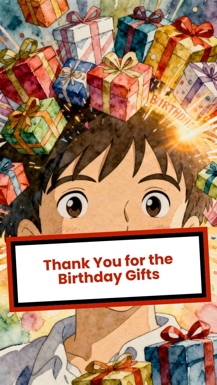 Thank You for the Birthday Gifts