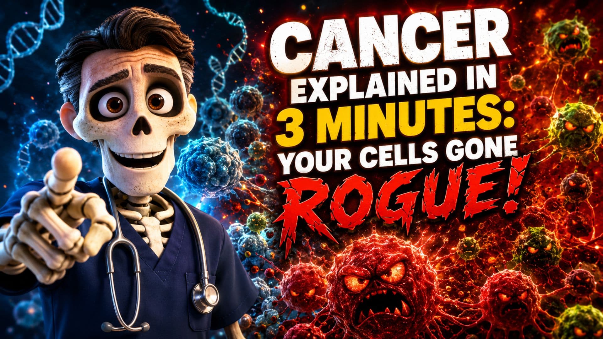 Cancer Explained in 3 Minutes: Your Cells Gone Rogue!