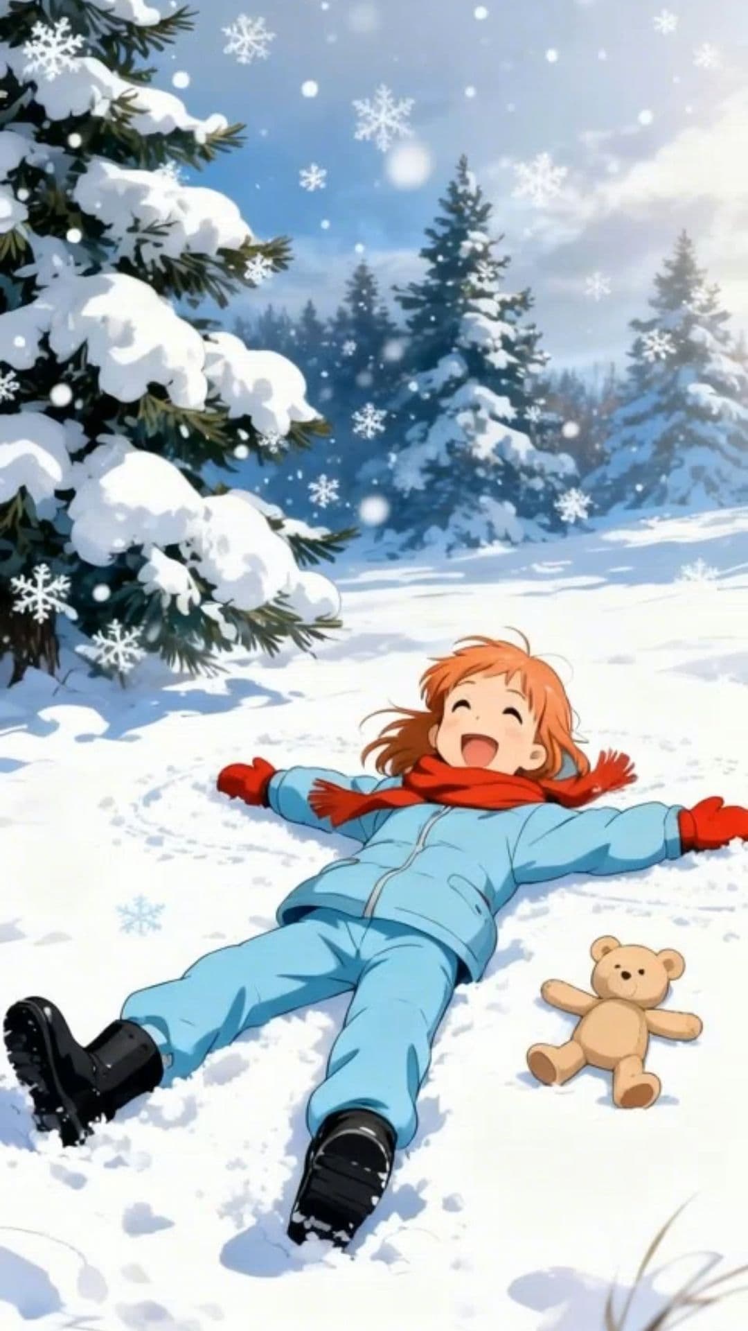 Perfect Snow Angel with Paddington