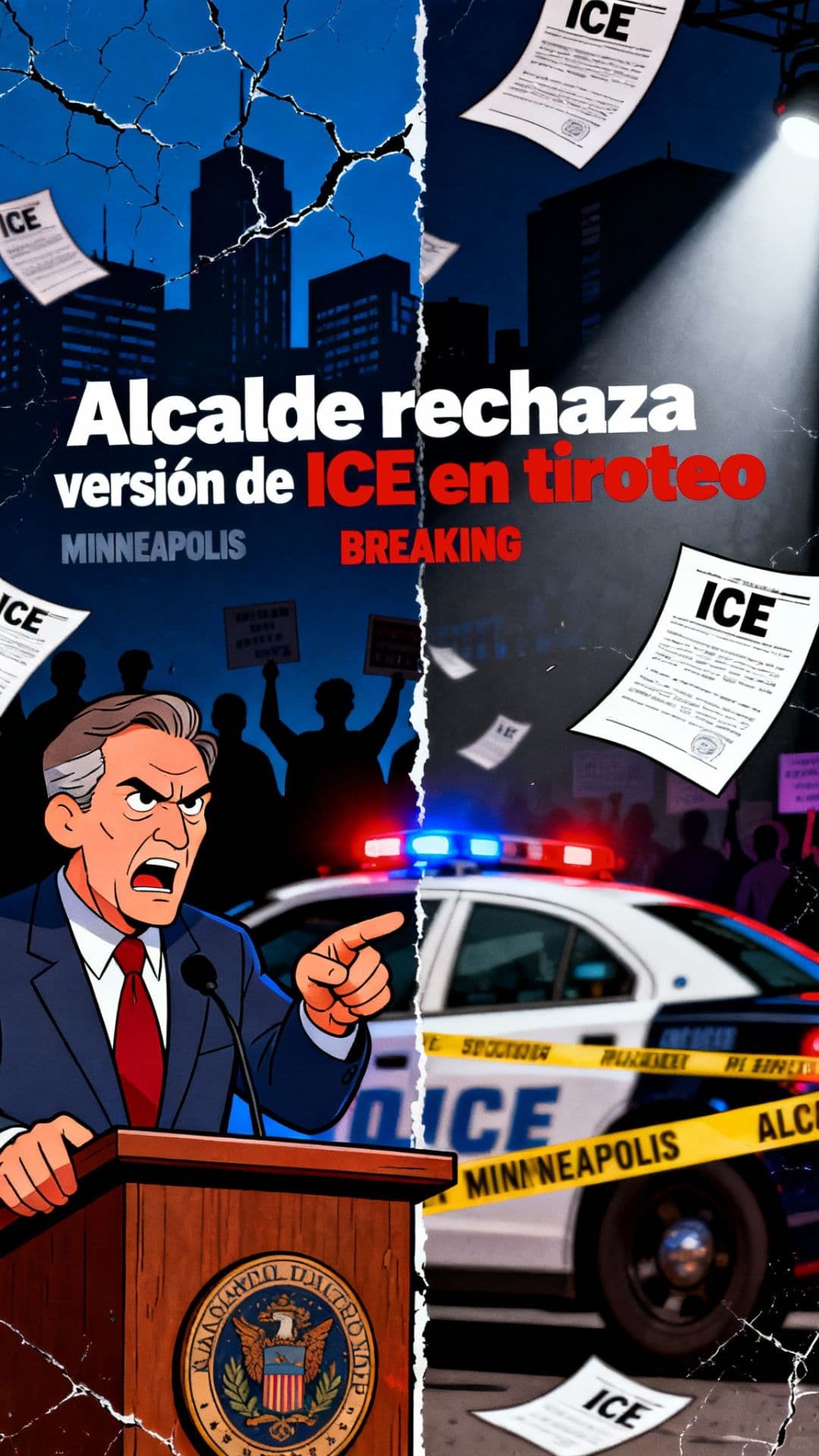 Alcalde rechaza versión de ICE en tiroteo