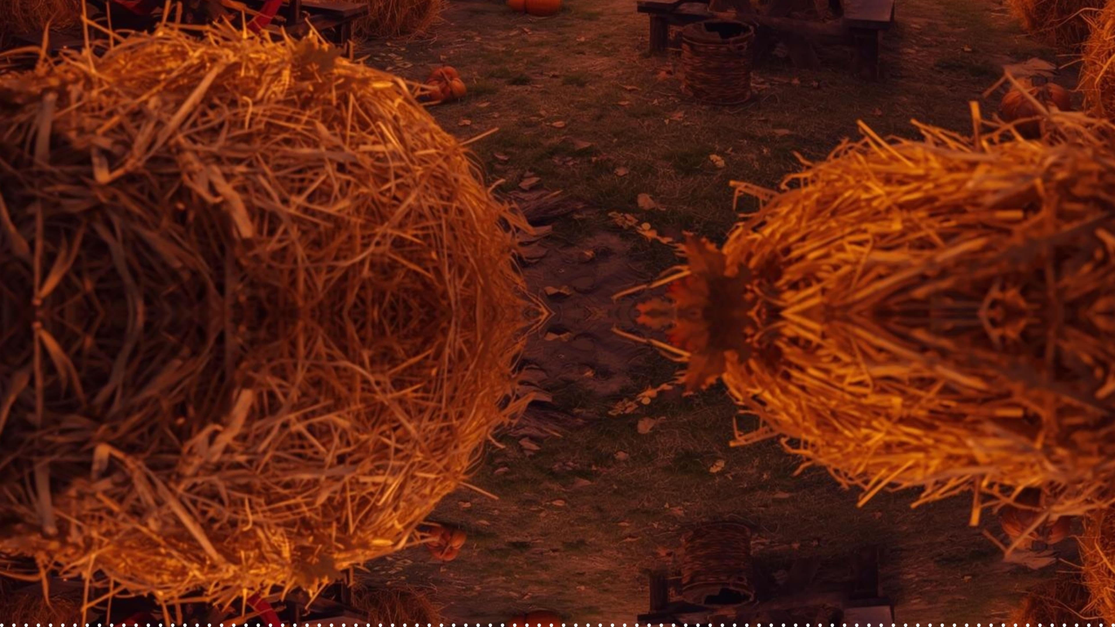 Dożynkowa zabawa w sianie