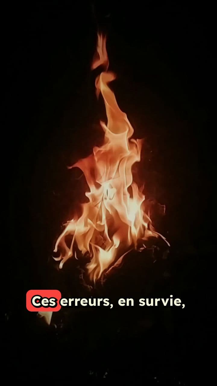 Erreurs de survie à éviter absolument