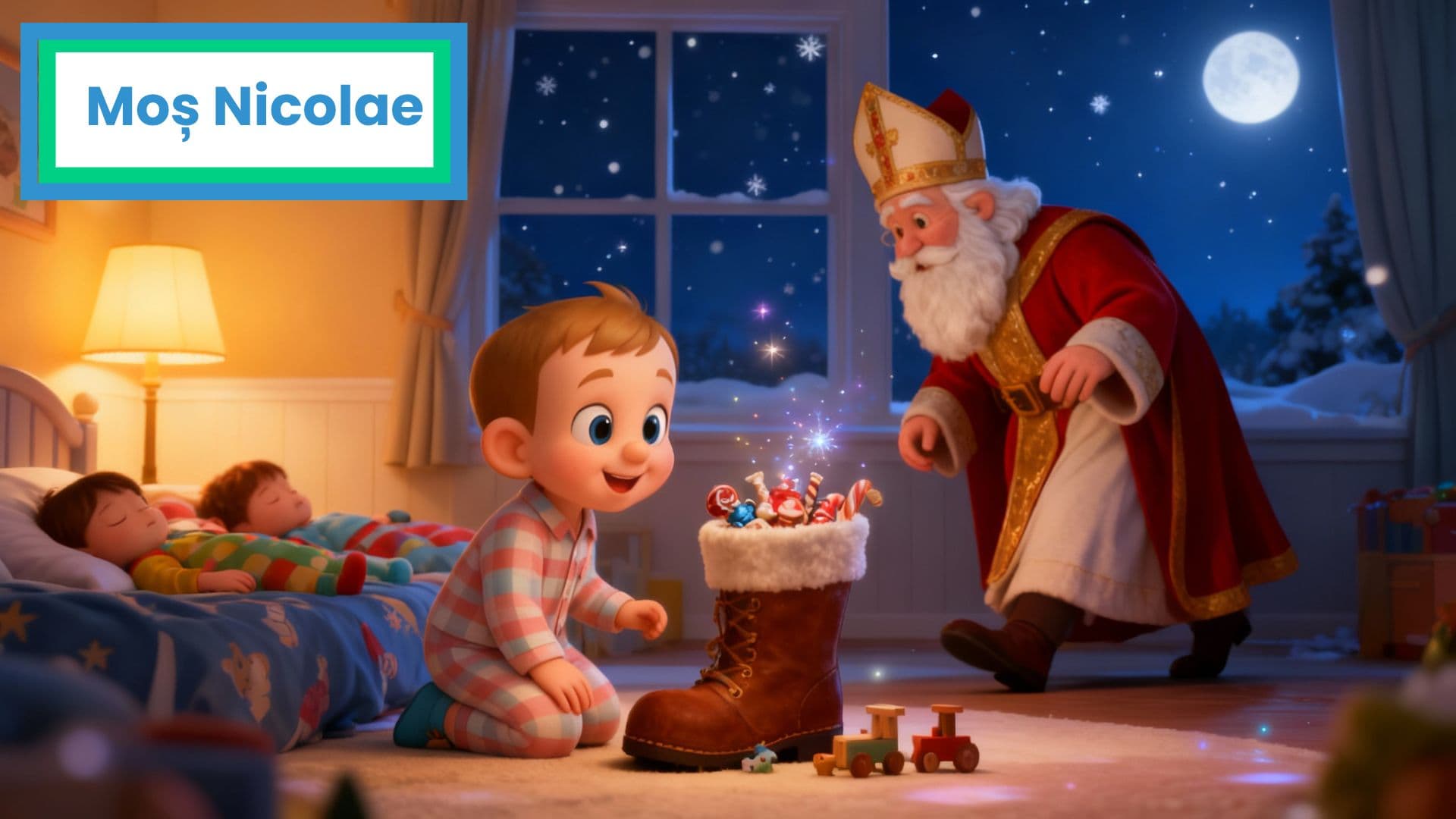 Moș Nicolae vine la copii