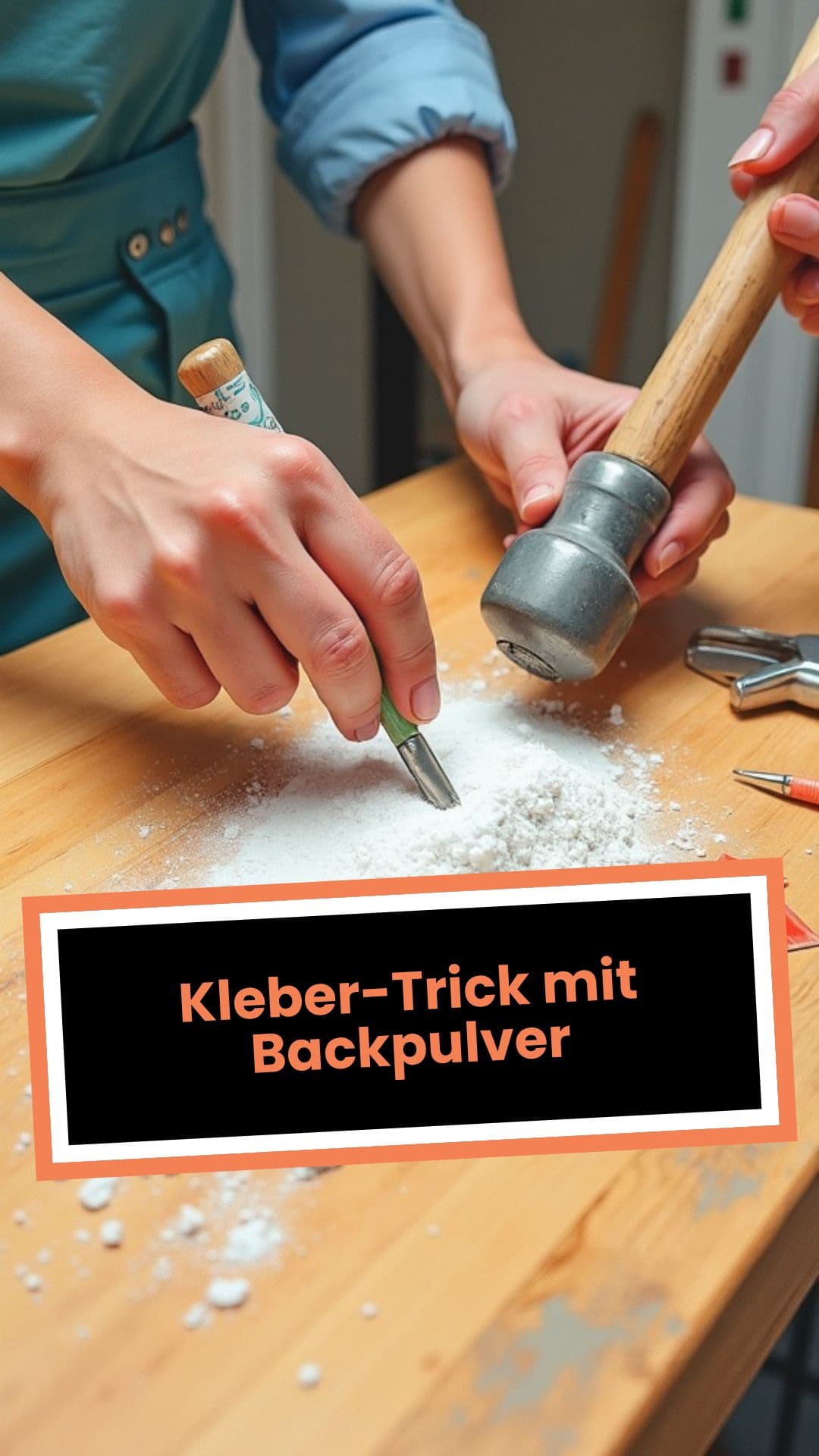 Kleber-Trick mit Backpulver
