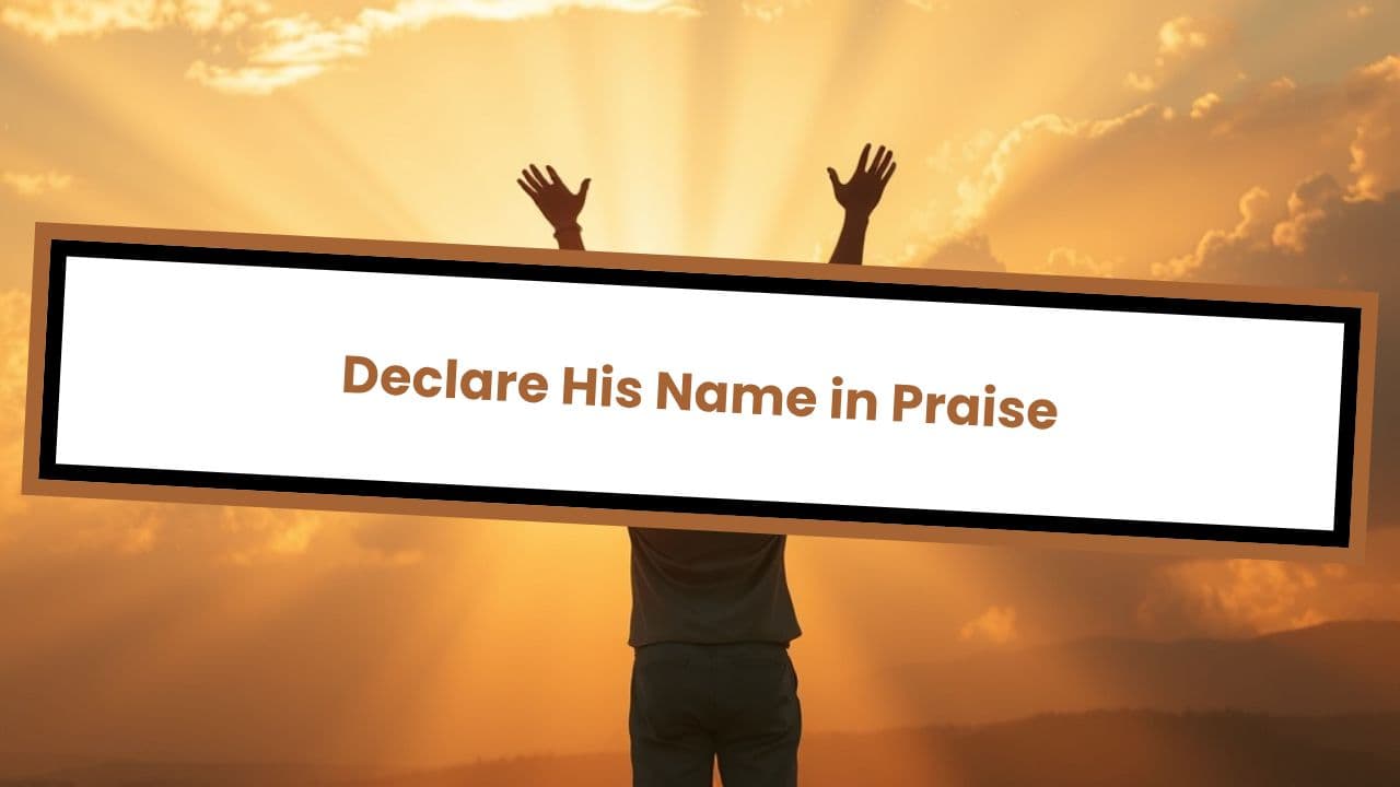 Declare His Name in Praise Psalm 22:22-24