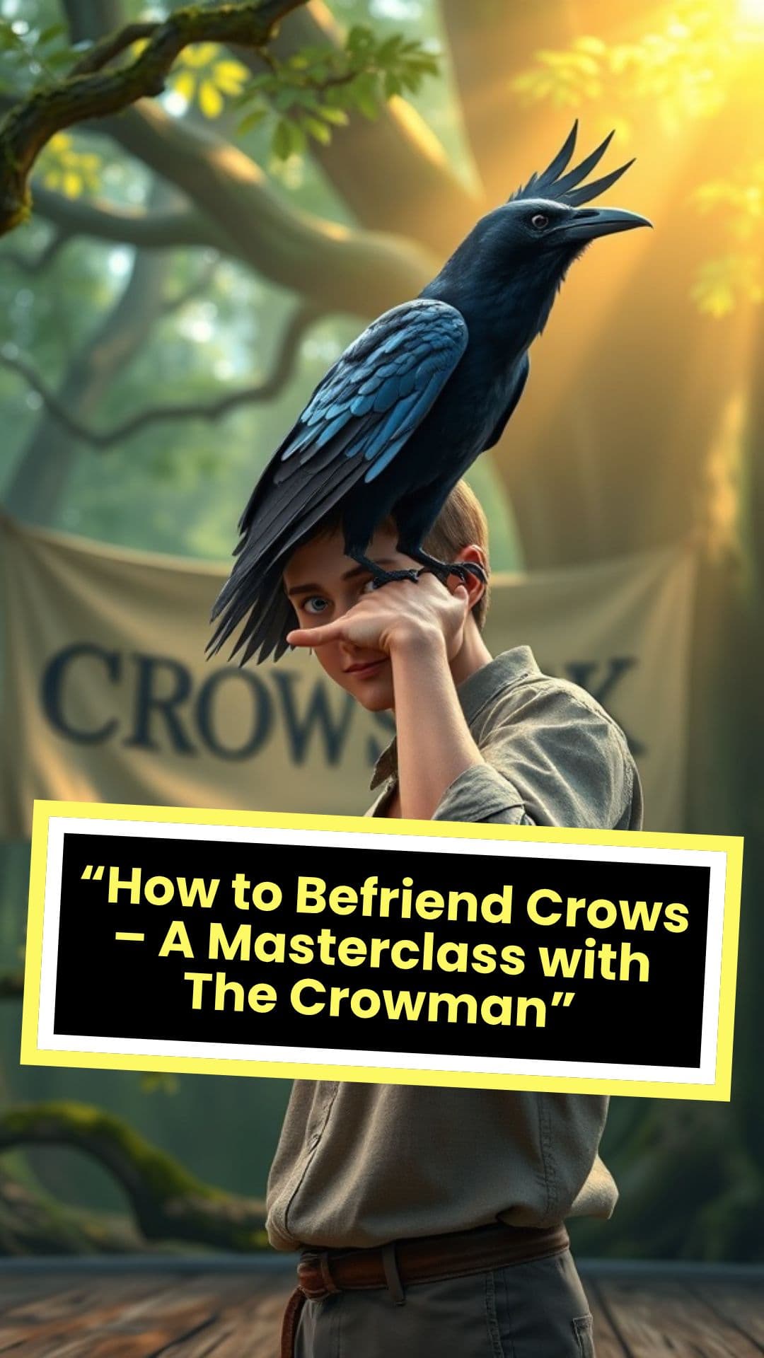 “How to Befriend Crows – A Masterclass with The Crowman”