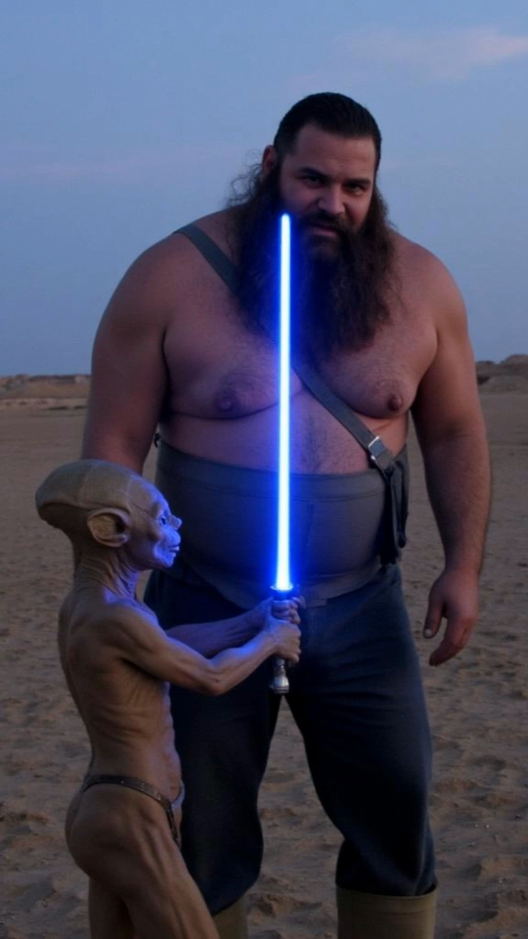 Galactic Duel: E.T. vs. Andre the Giant