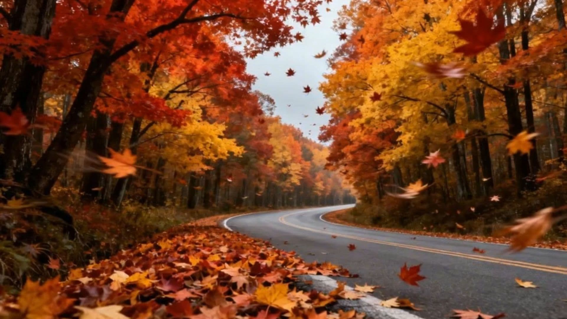Autumn Road Serenity