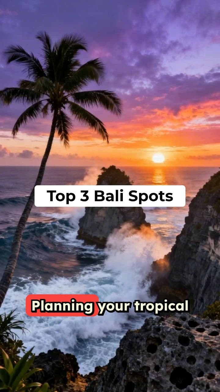 Top 3 Go-To Spots in Bali