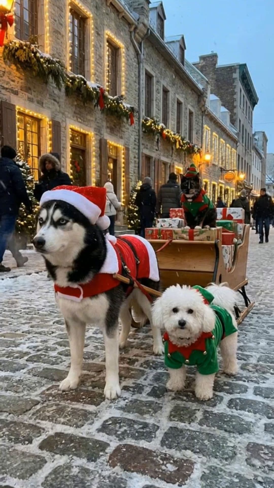 Festive Animal Sleigh Ride