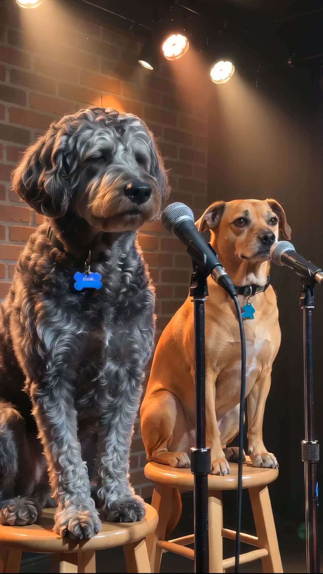 Dog Comedians Late-Night Standup