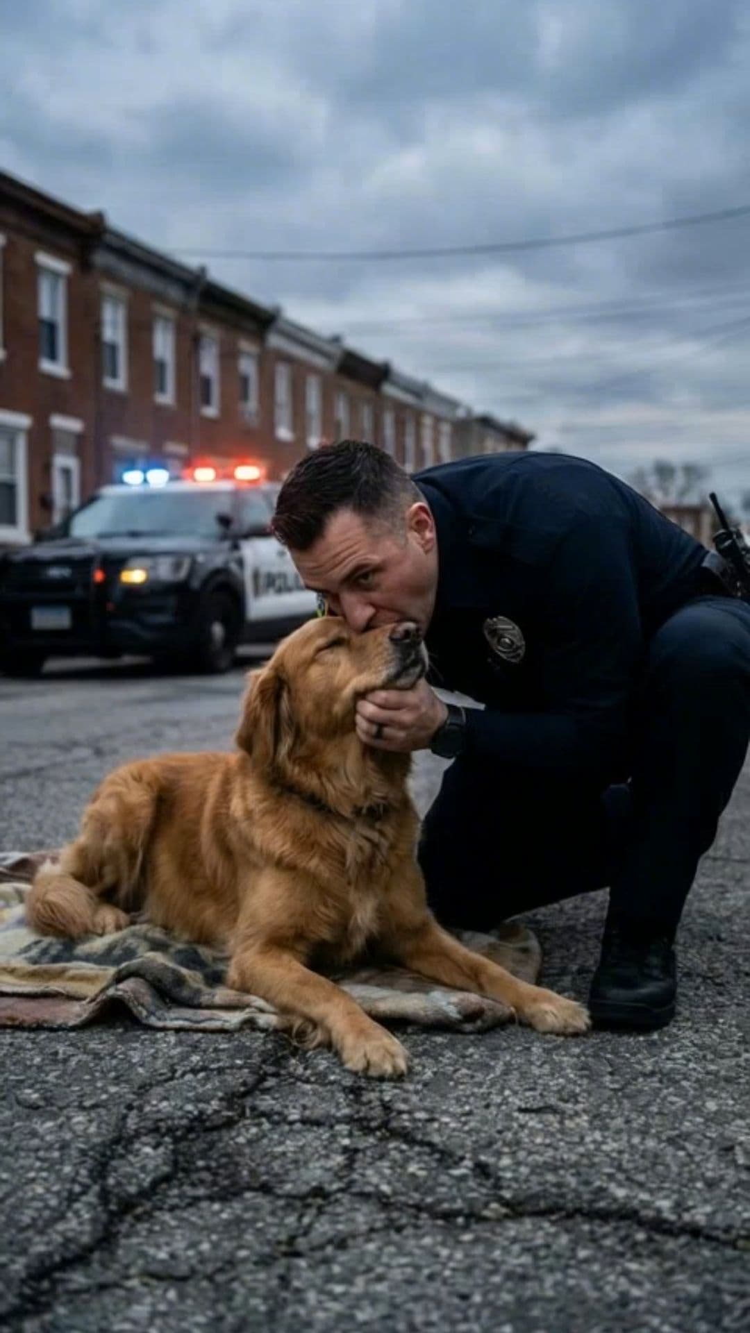 Policía salva a perro atropellado