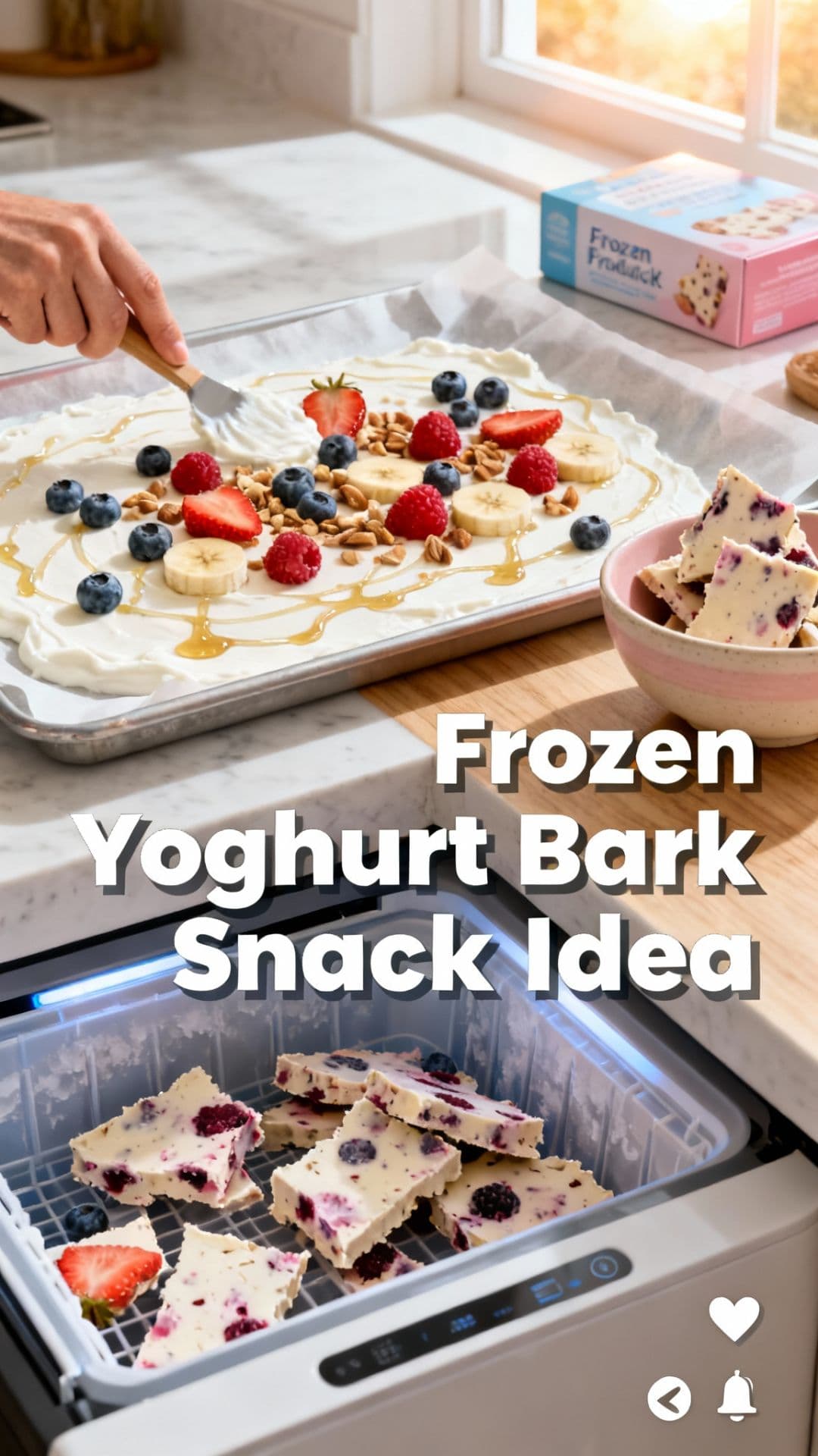 Frozen Yoghurt Bark Snack Idea