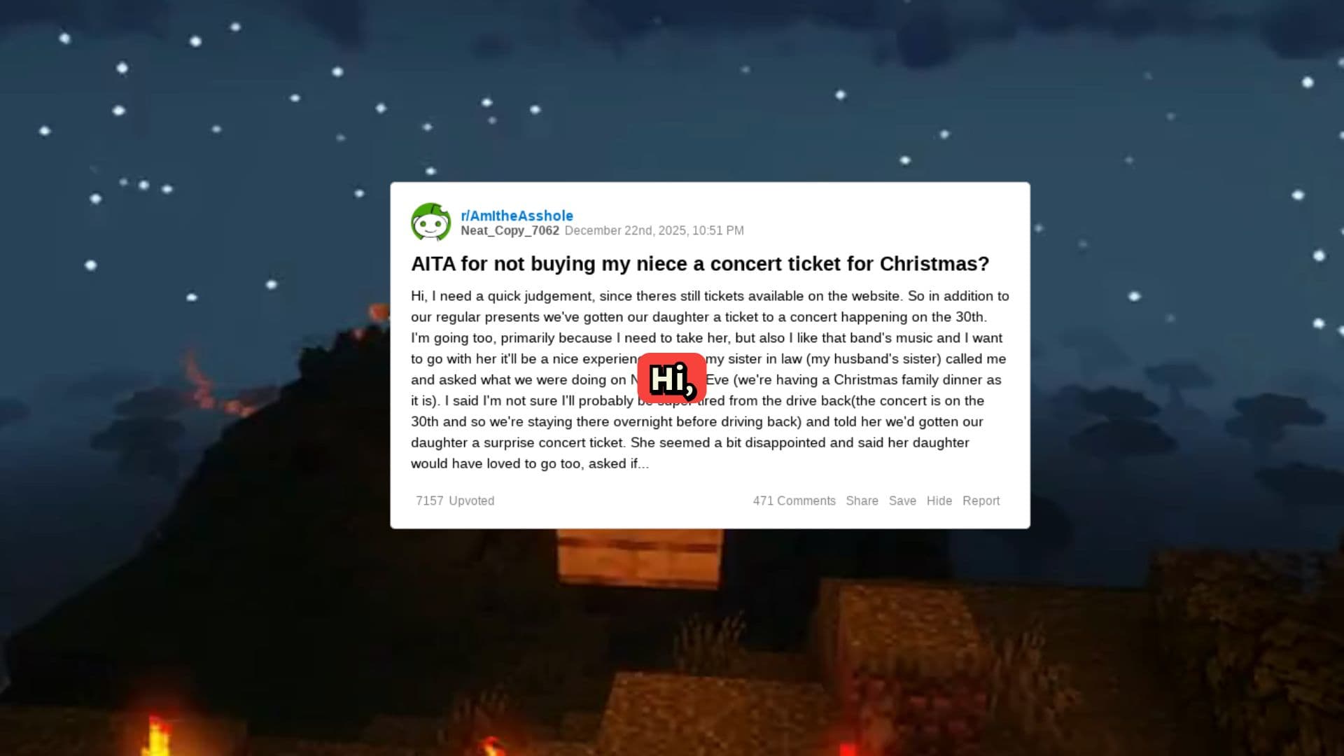 AITA for Not Buying Niece Ticket