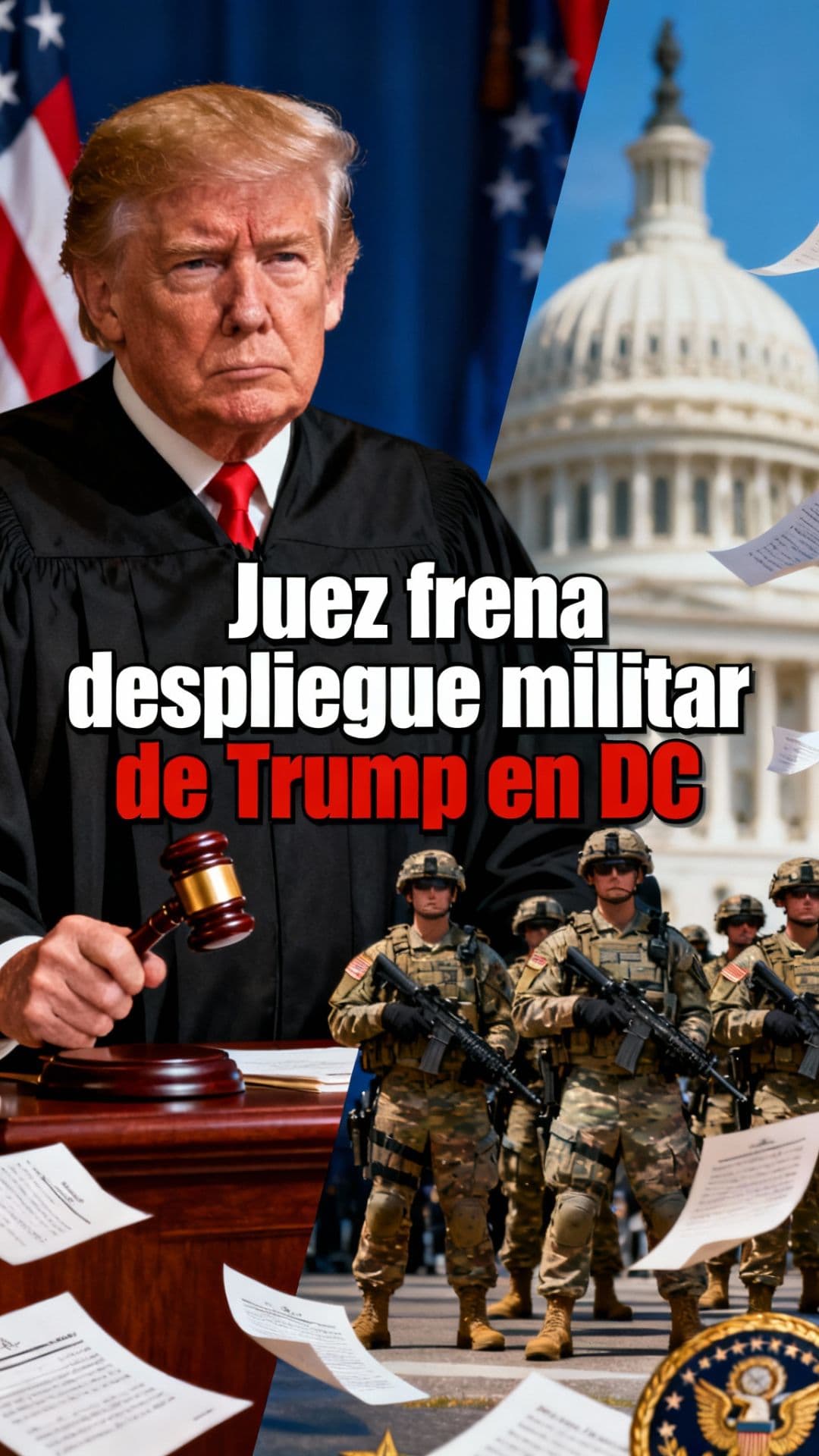 Juez frena despliegue militar de Trump en DC
