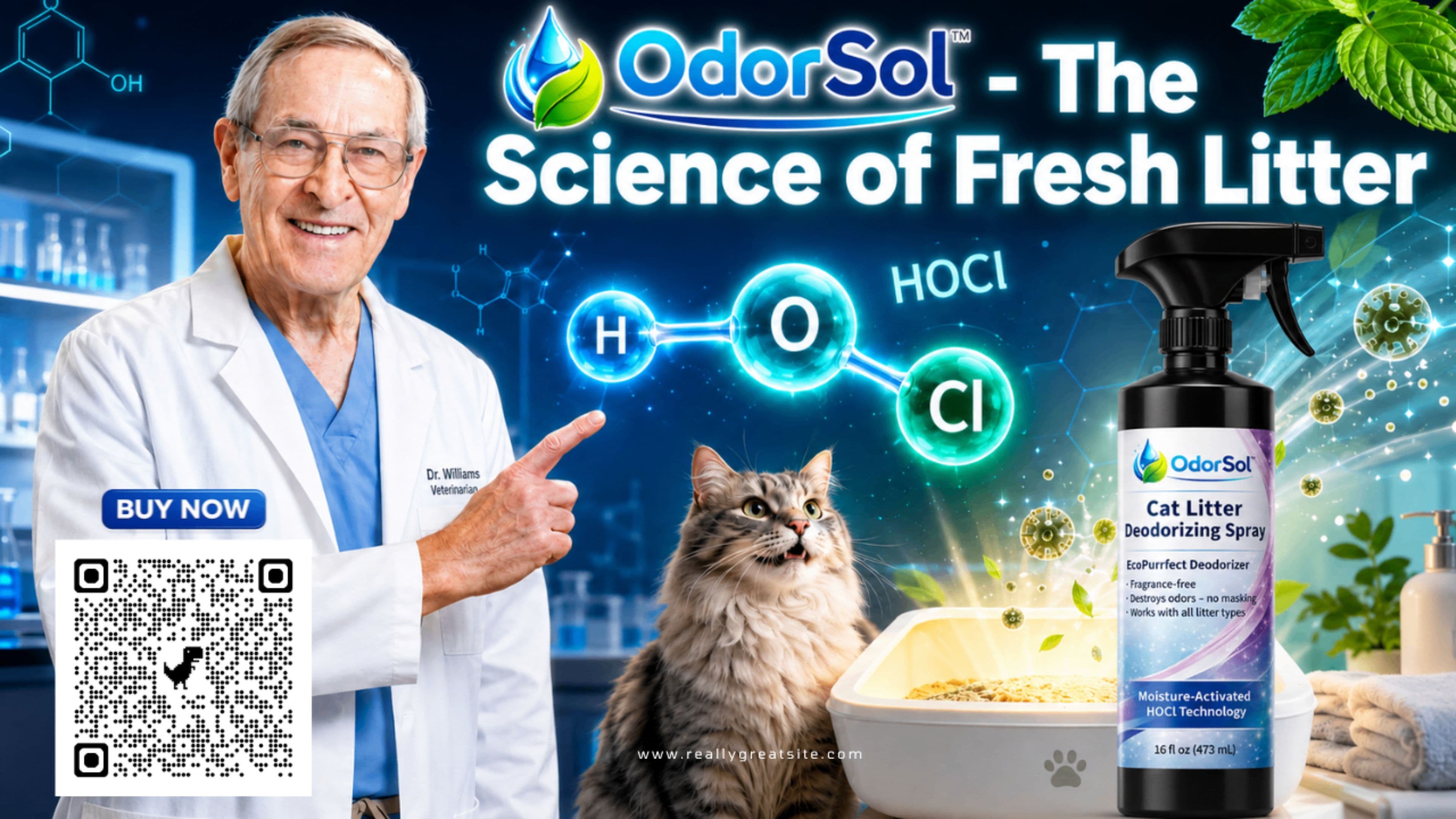 OdorSol Cat Litter Deodorizer Spray