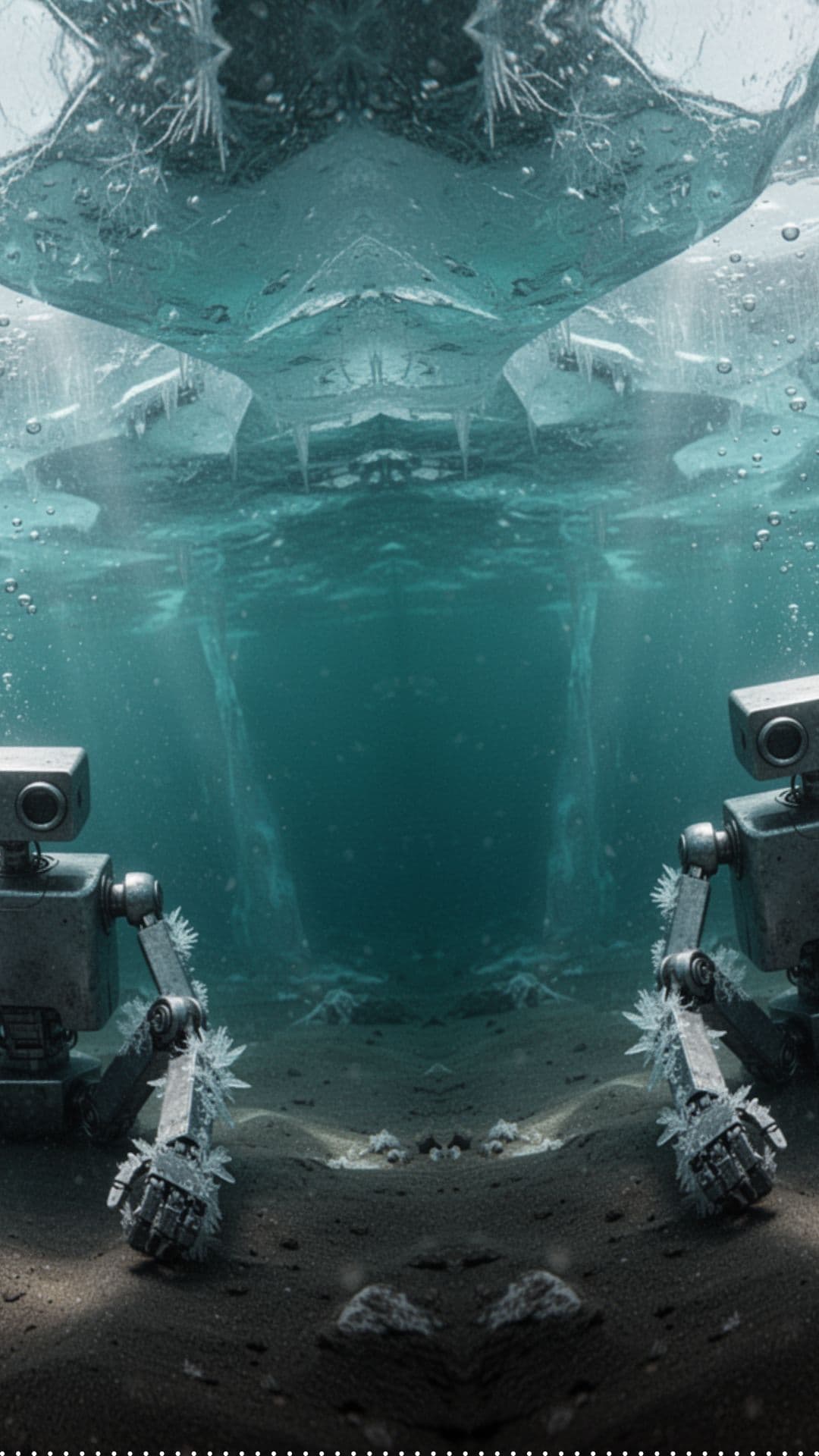 Robot Man Under the Ice