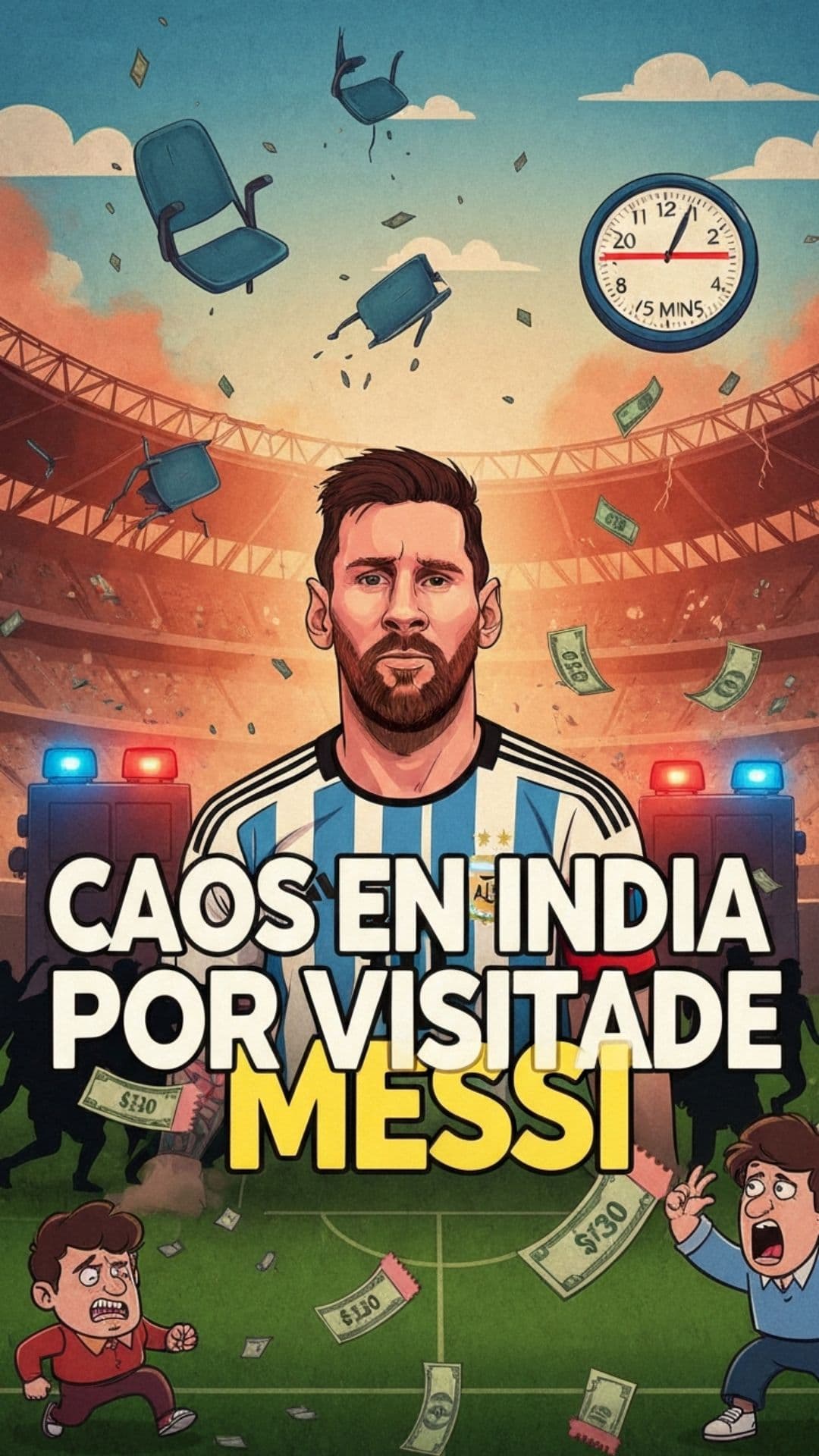 Caos en India por visita de Messi