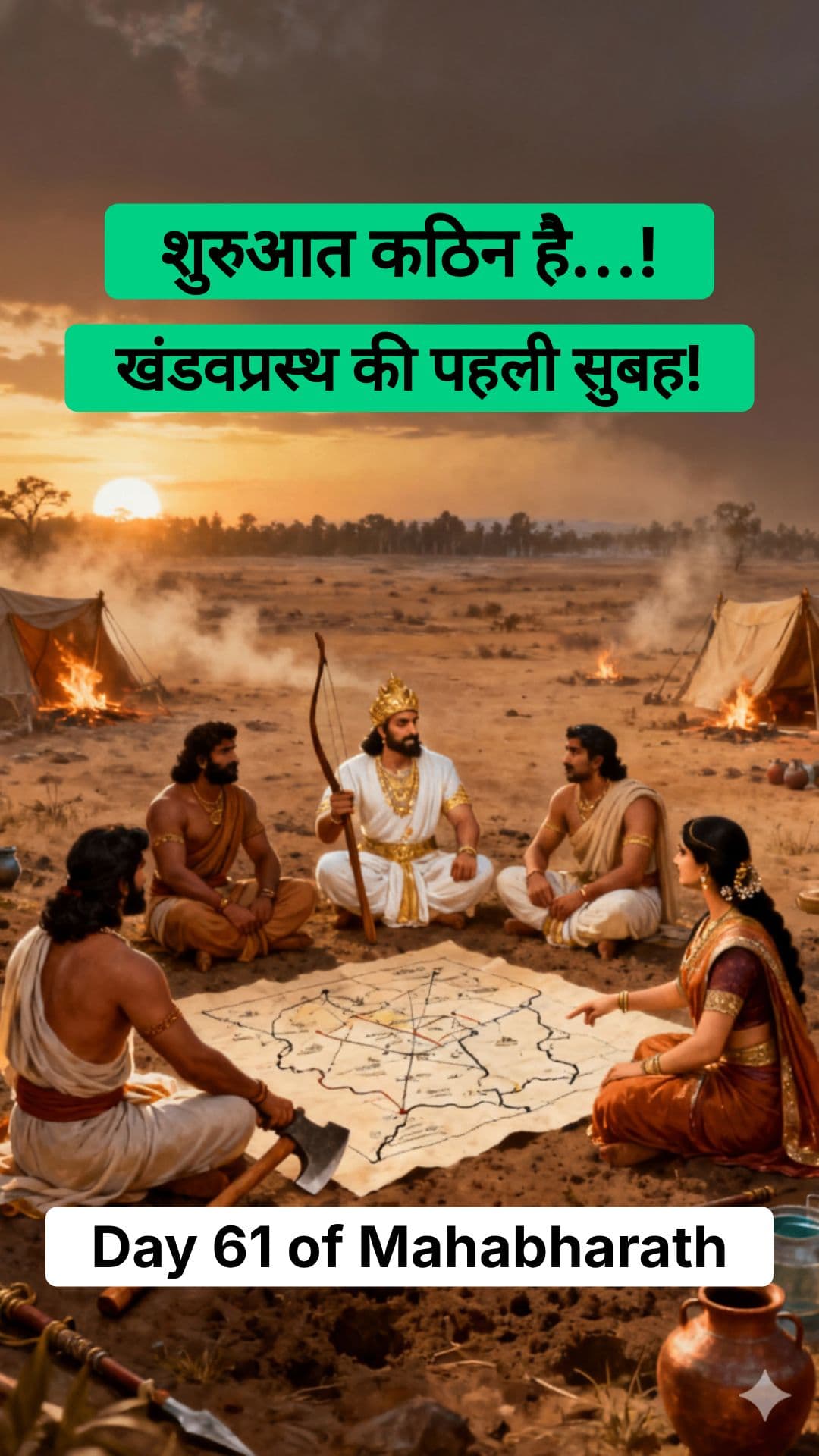 खंडवप्रस्थ की योजना और संघर्ष