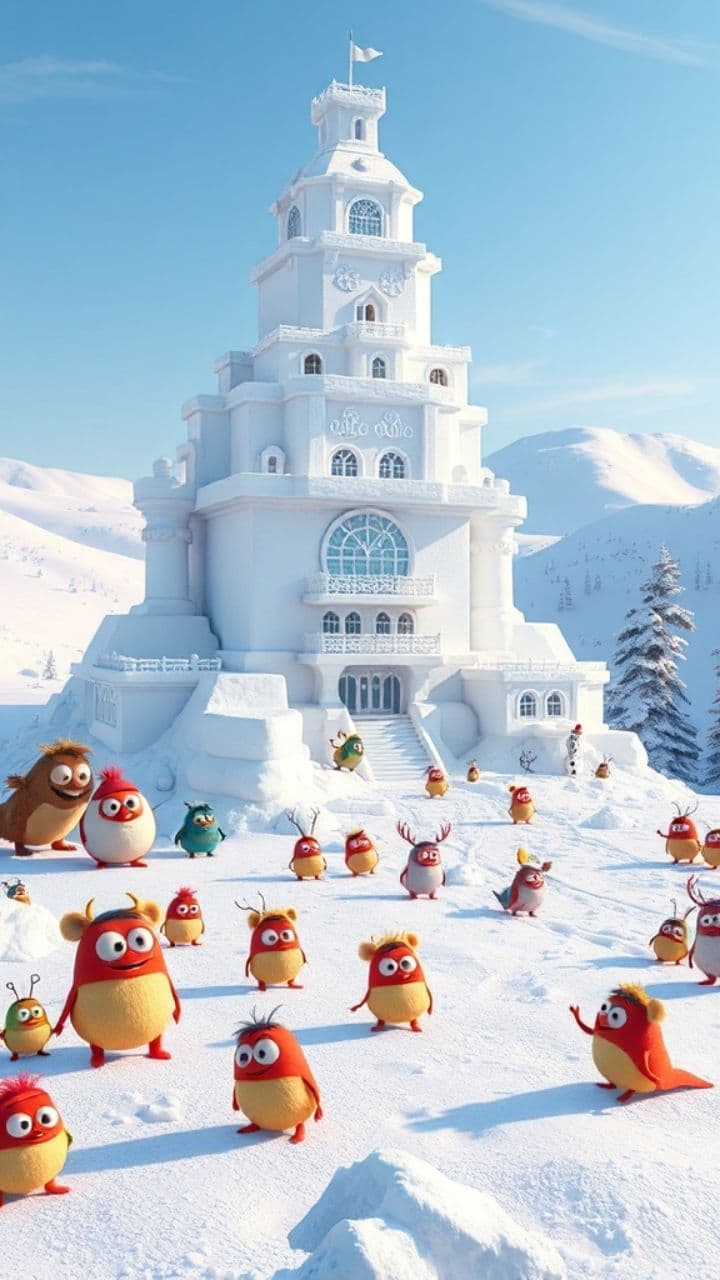 Снежная башня Смешариков